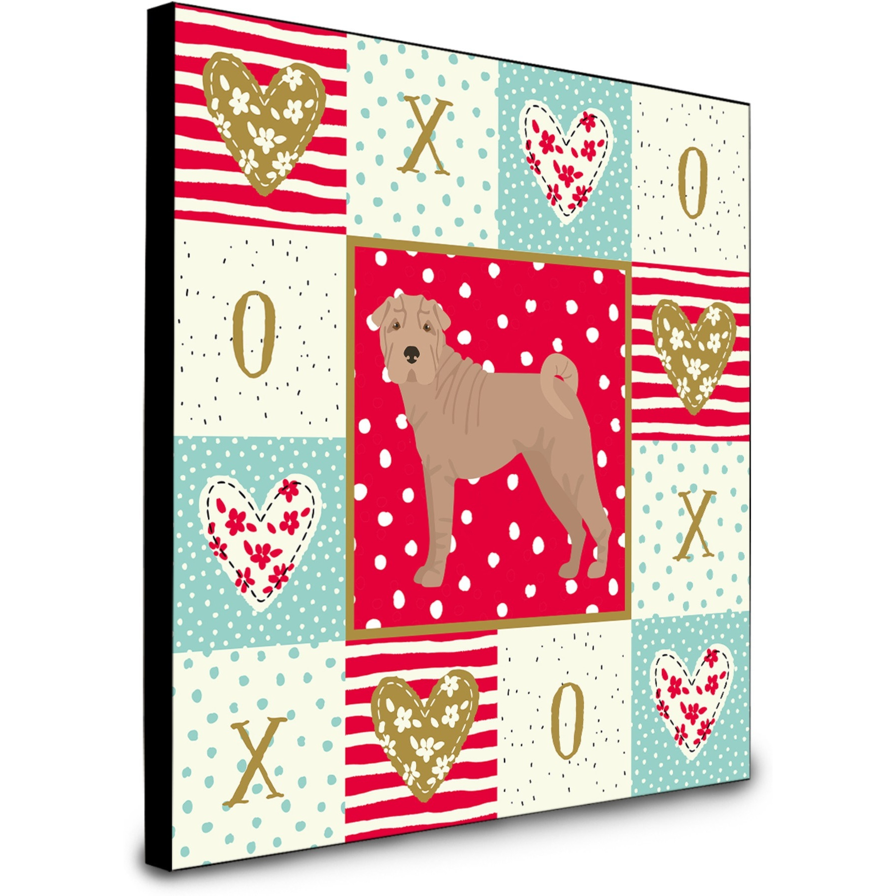 Shar Pei 2 Love Artwork Wall Panel CK5894UP88