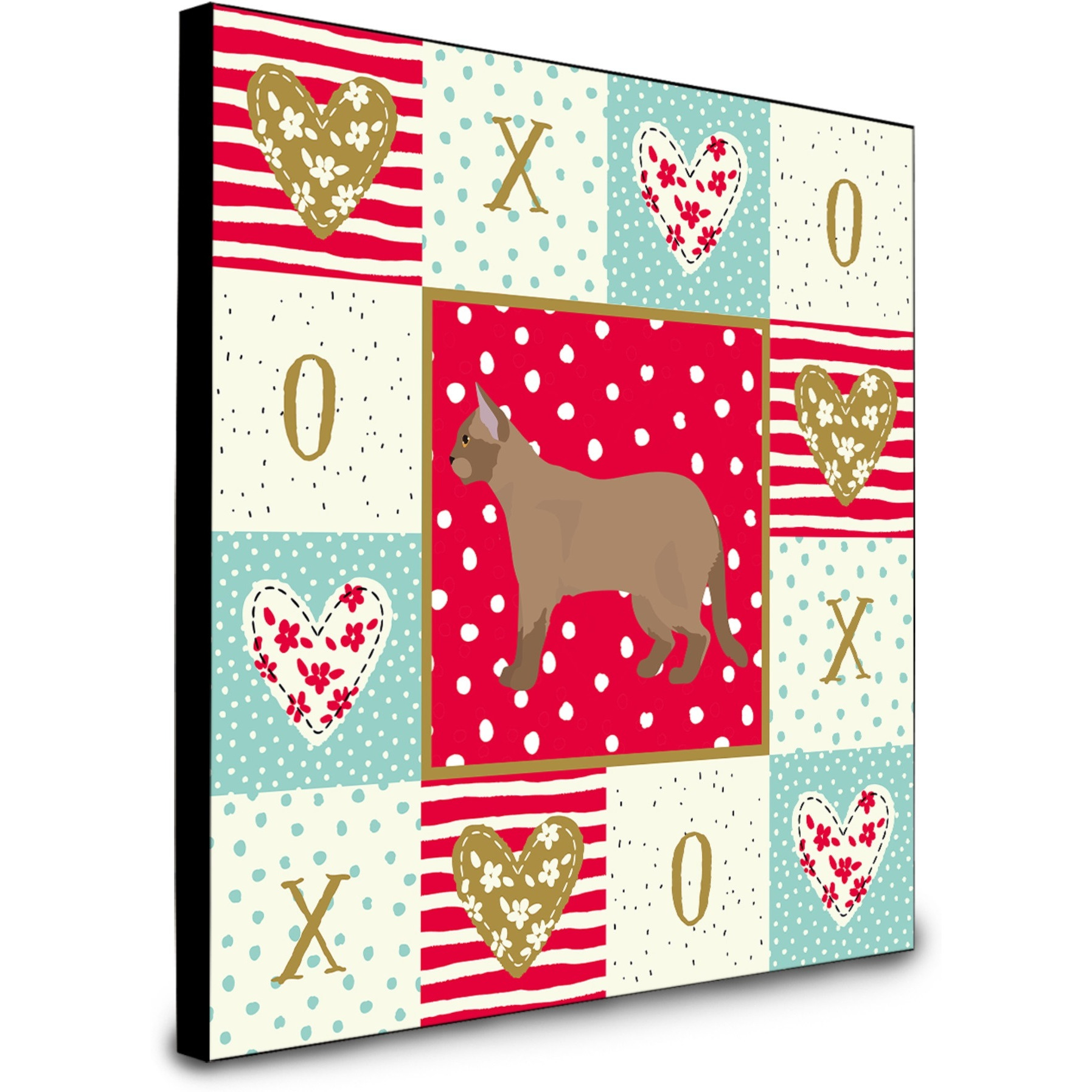 European Burmese 2 Cat Love Artwork Wall Panel CK5610UP88