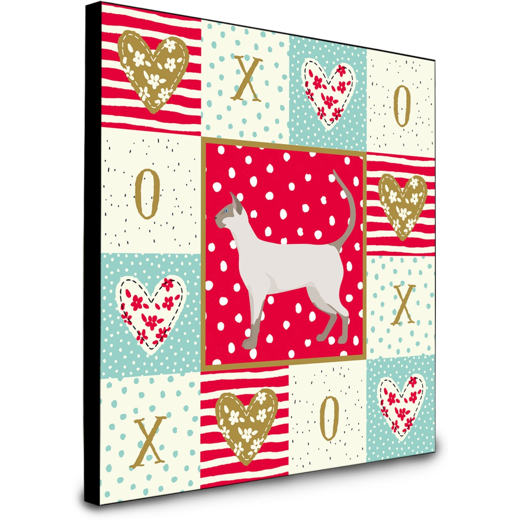 Siamese modern 1 Cat Love Artwork Wall Panel CK5704UP88