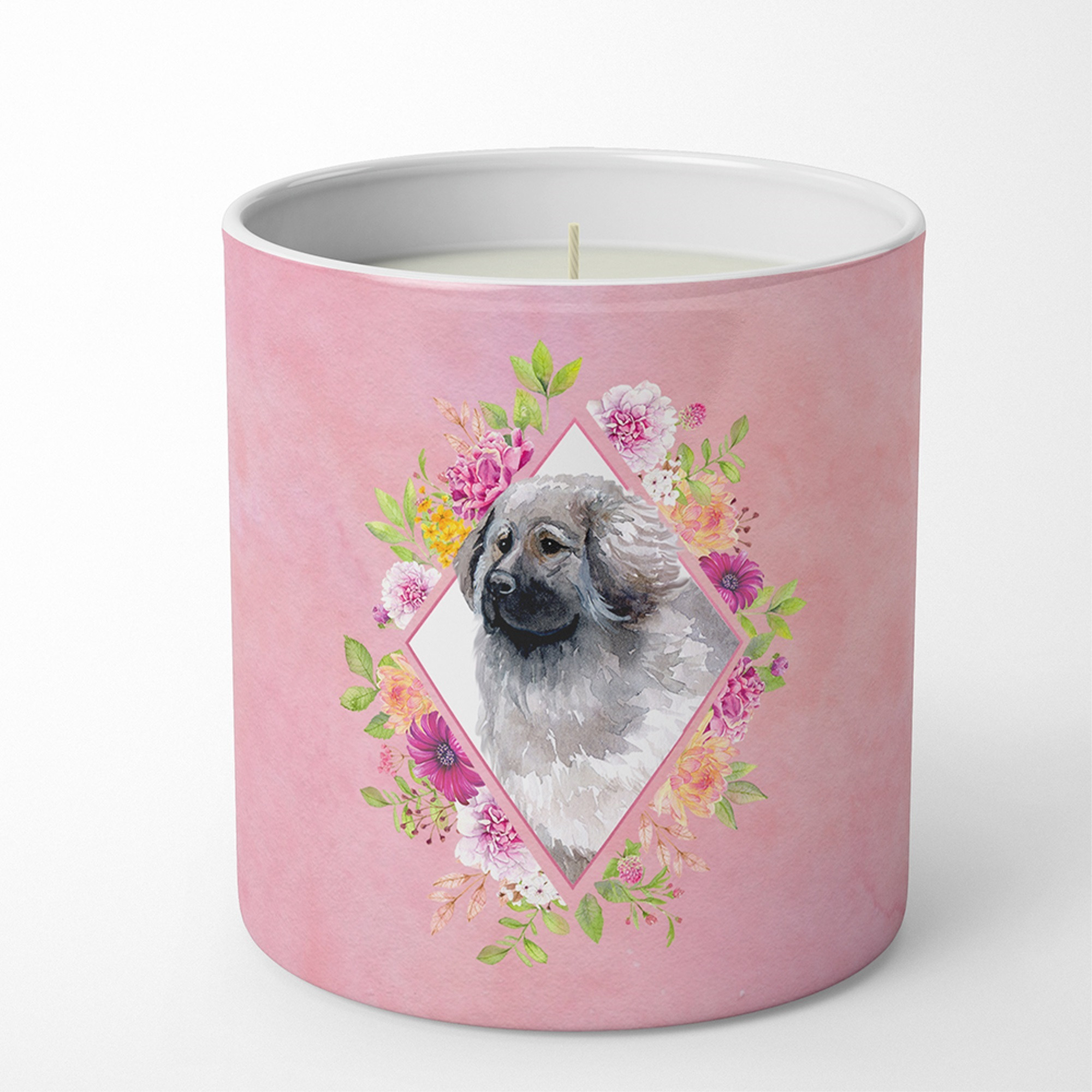 Moscow Watchdog Pink Flowers 10 oz Decorative Soy Candle CK4162CDL