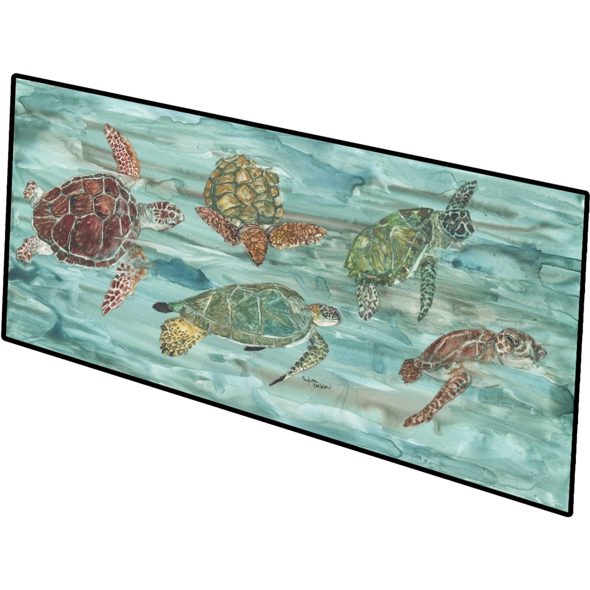 Loggerhead Turtles at Sea Indoor or Outdoor Runner Mat 28x58 SC2090HRM2858