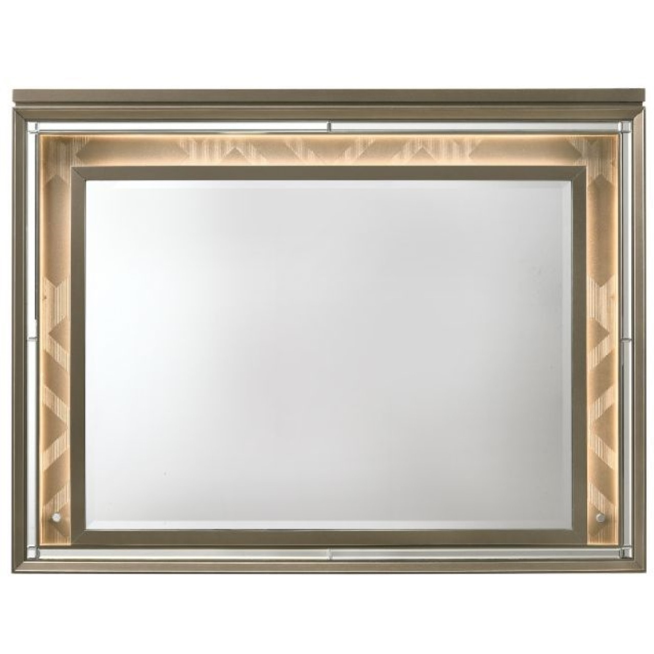 Mirror w/LED, LED & Dark Champagne