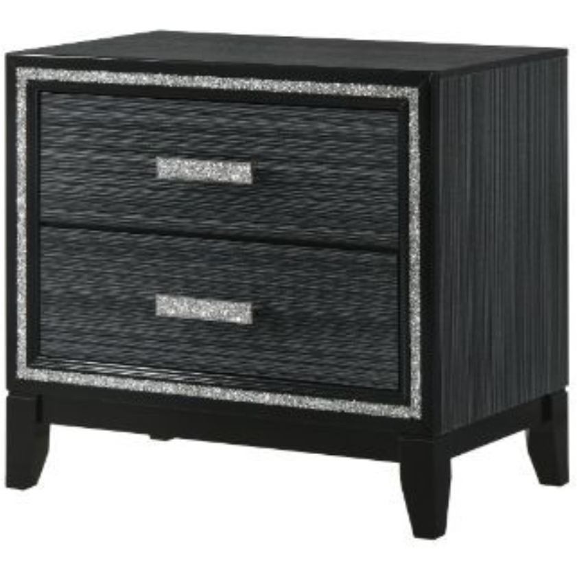 Nightstand, Weathered Black Finish