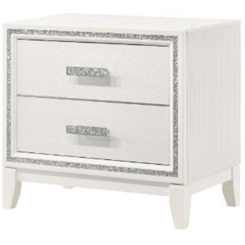 Nightstand, White Finish