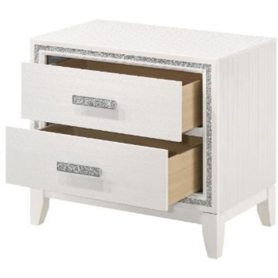 Nightstand, White Finish