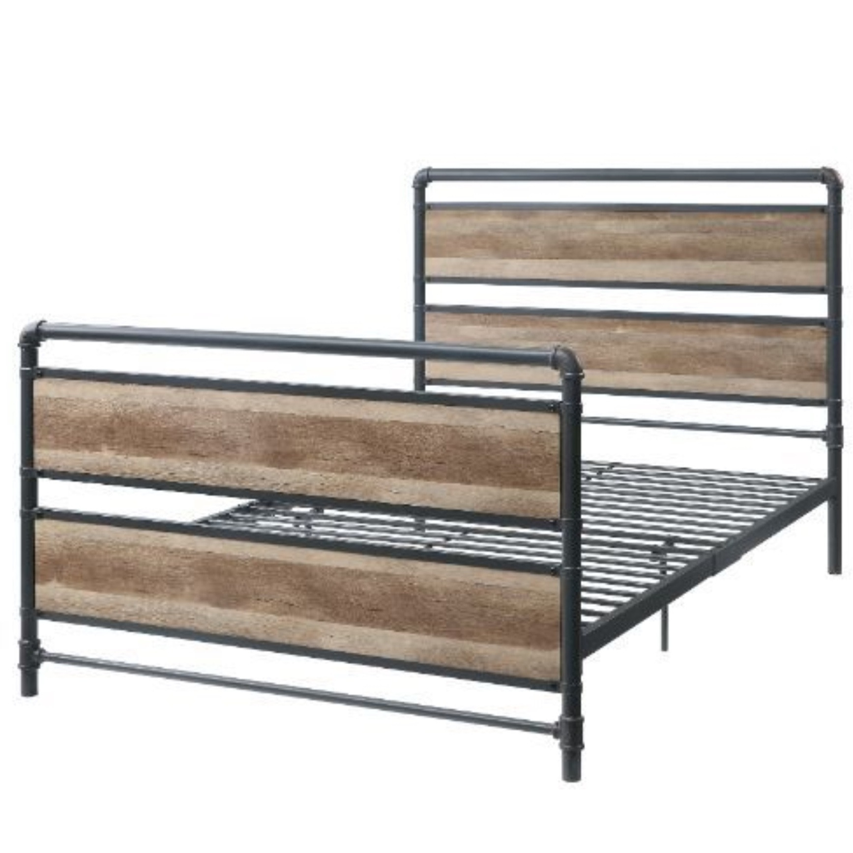 Full Bed, Antique Oak & Sandy Gray Finish