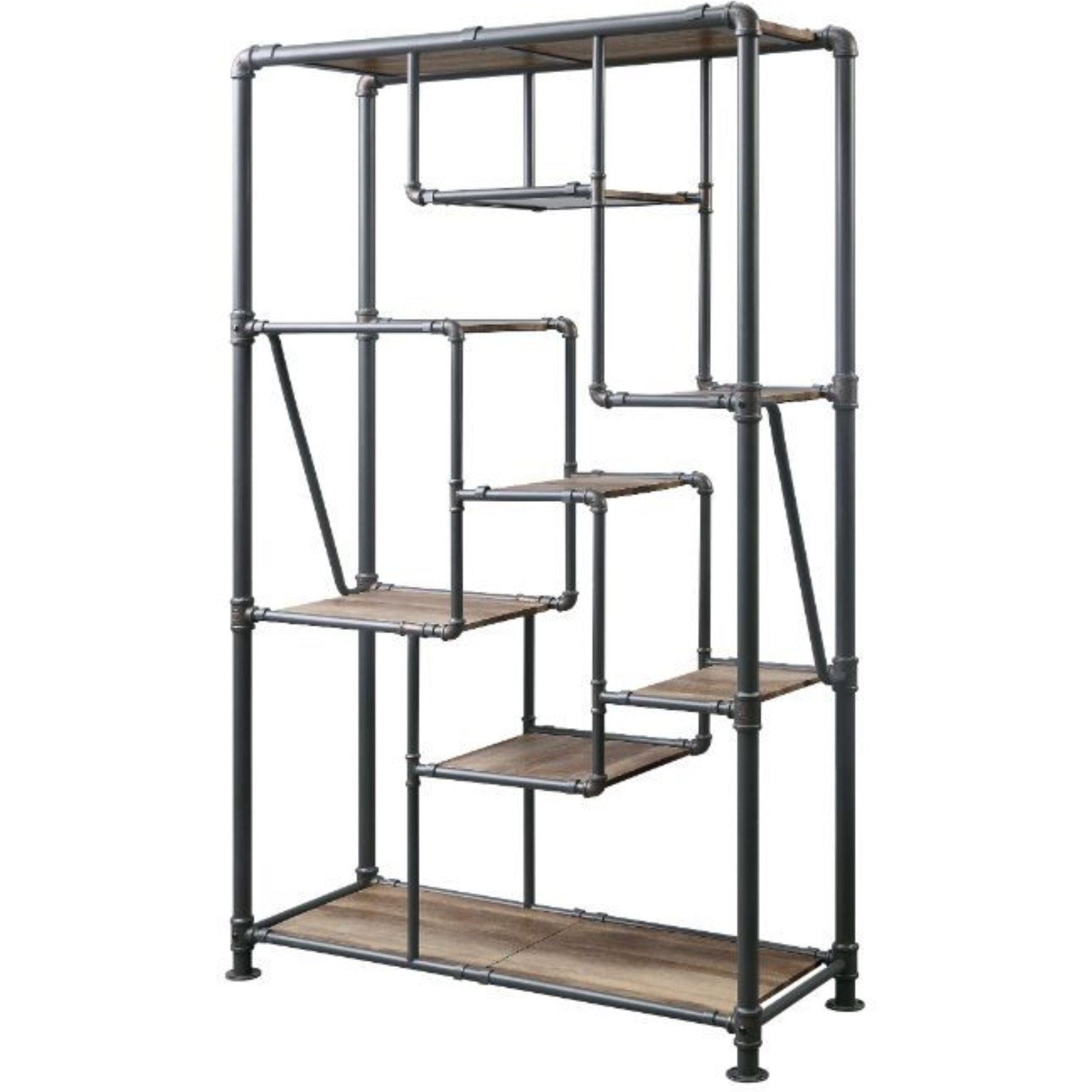 Book Shelf, Antique Oak & Sandy Gray Finish