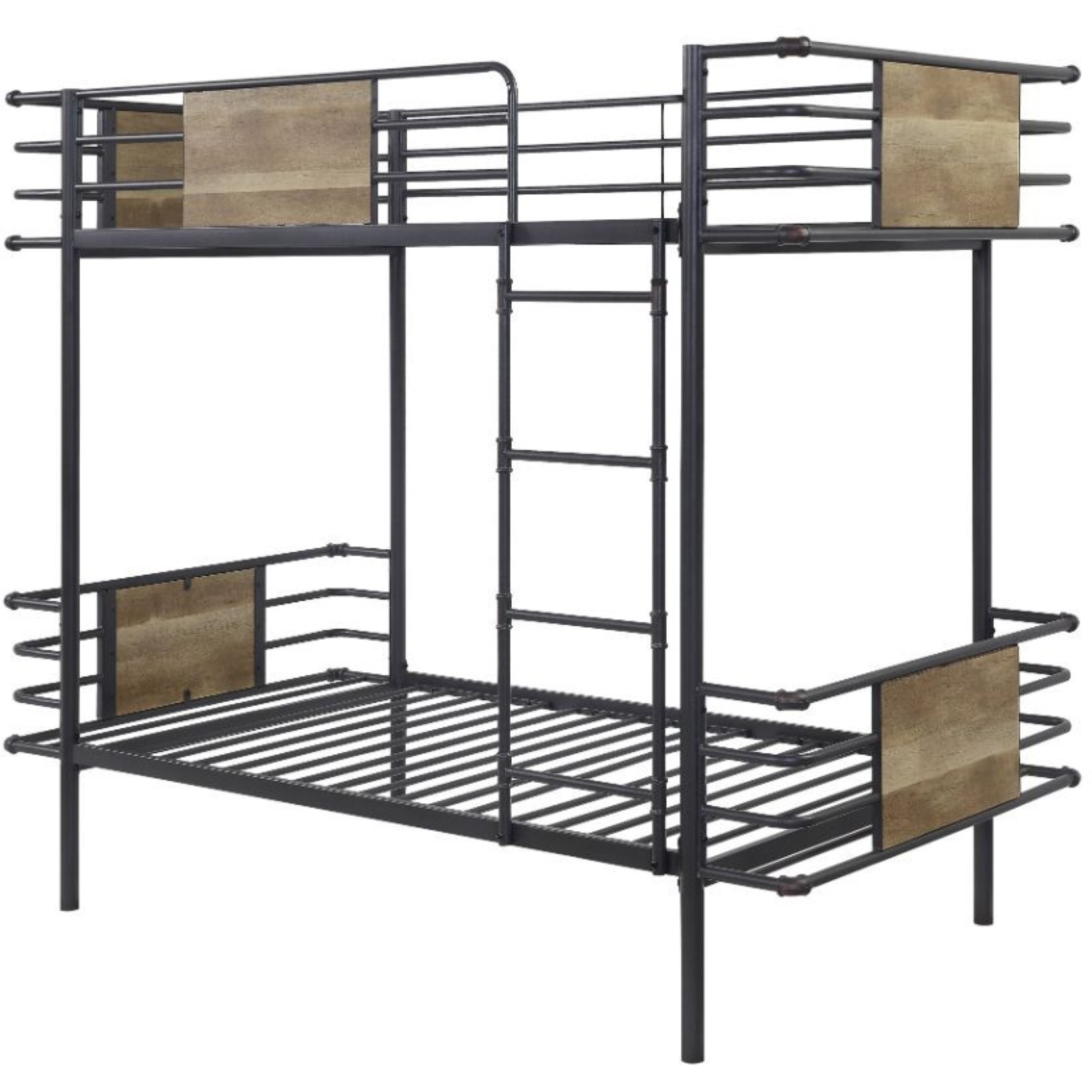 Twin/Twin Bunk Bed, Gunmetal