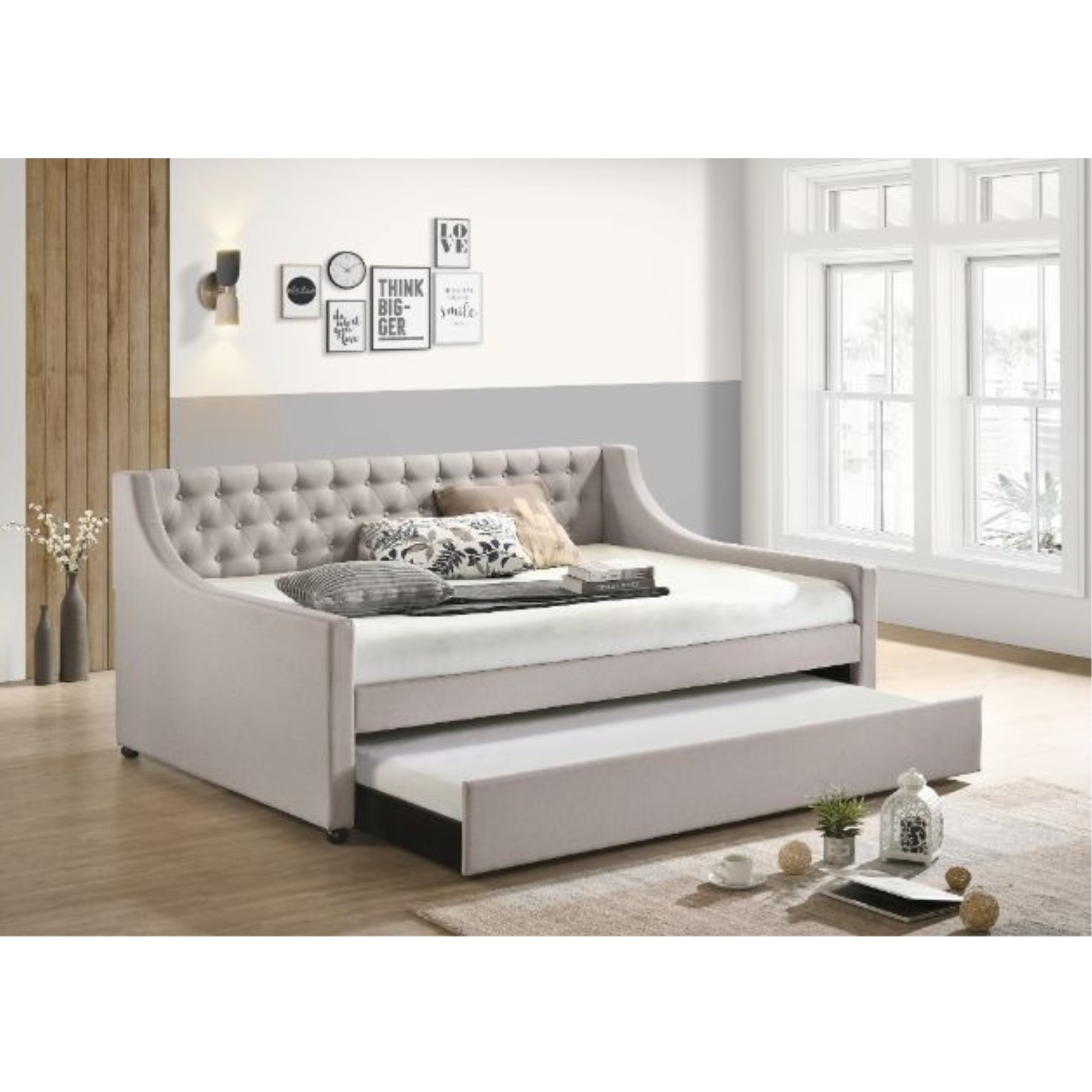 Full Daybed & Twin Trundle, Fog Fabric