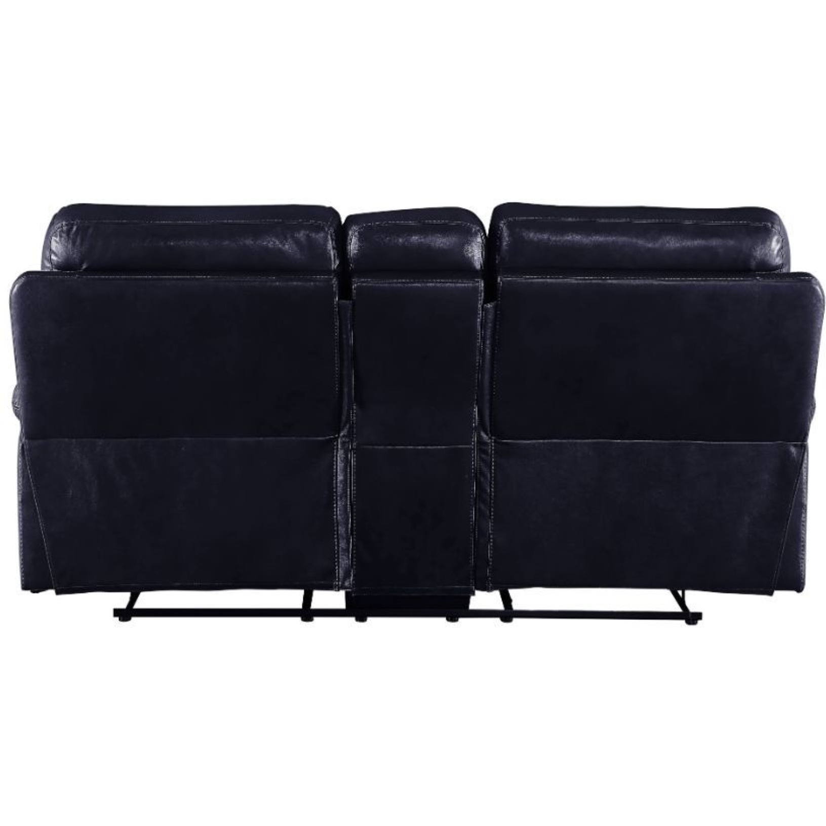 Loveseat w/Console (Motion), Navy Leather-Gel Match