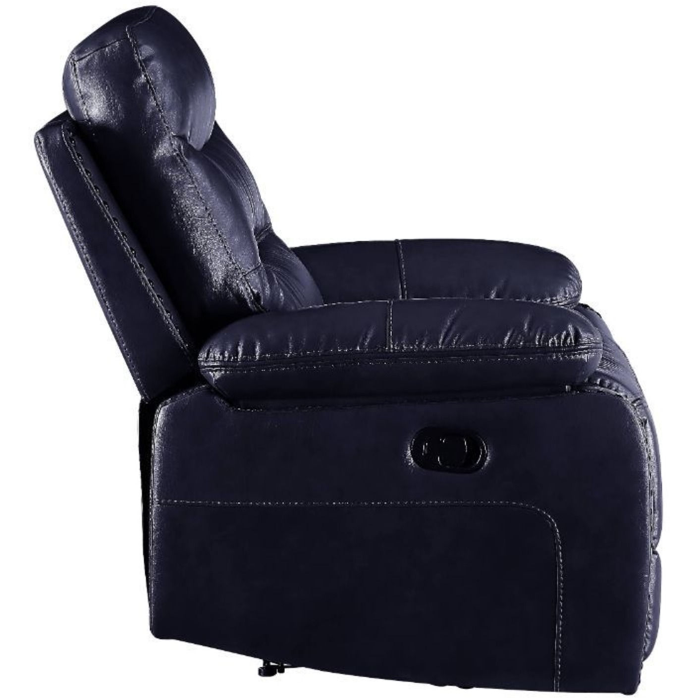Loveseat w/Console (Motion), Navy Leather-Gel Match