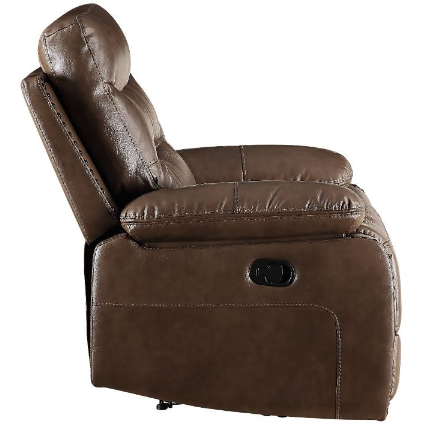 Loveseat w/Console (Motion), Brown Leather-Gel Match
