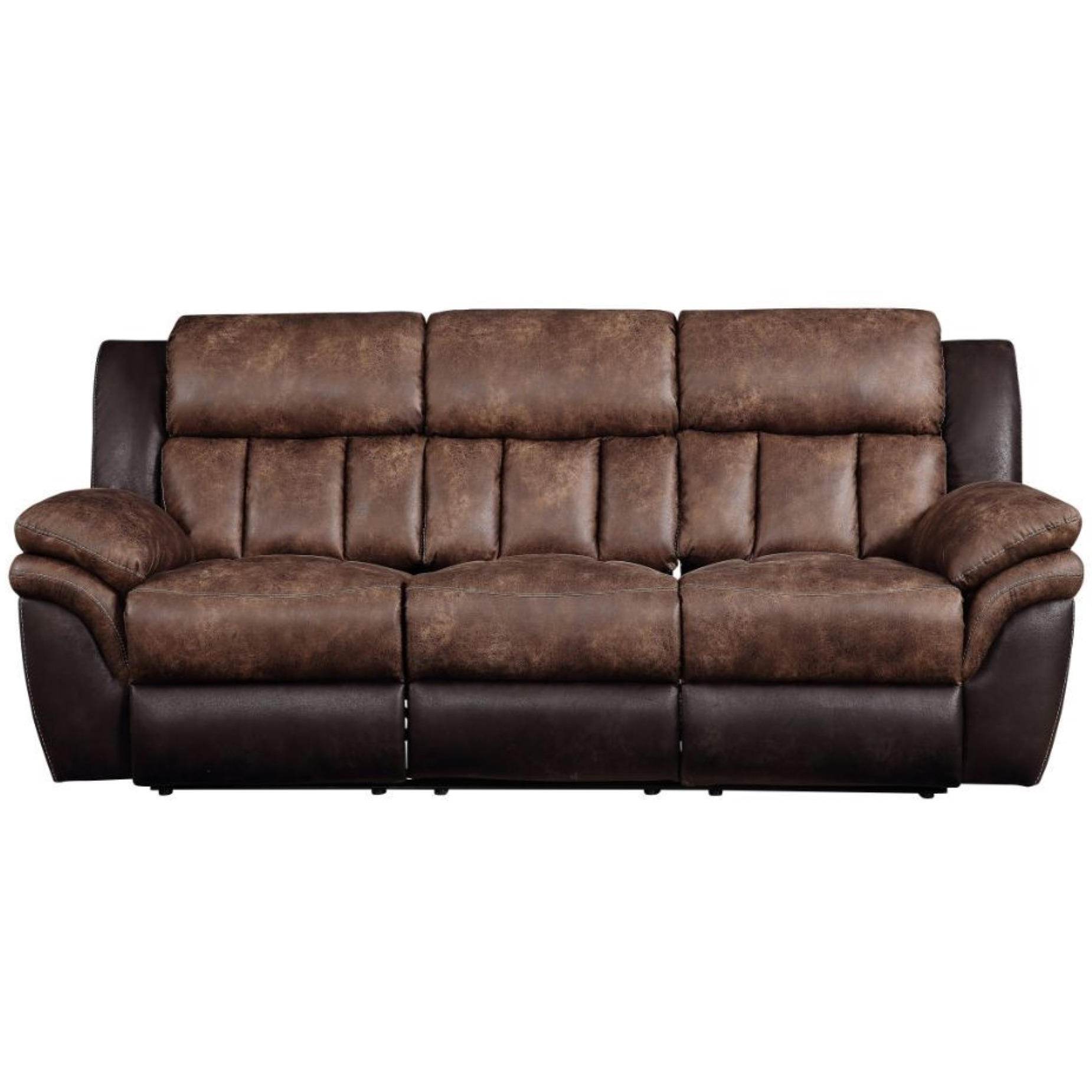 Sofa (Motion), Toffee & Espresso Polished Microfiber