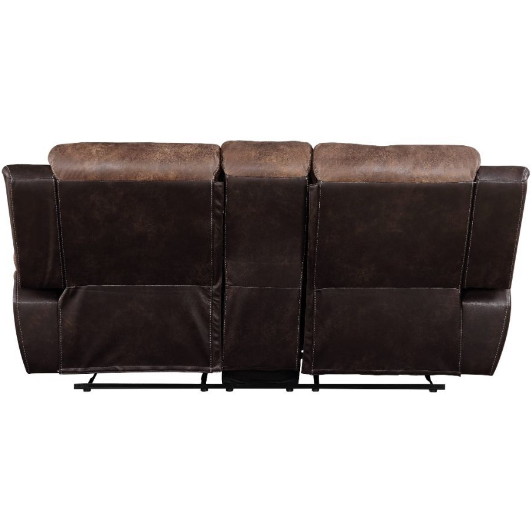 Loveseat w/Console (Motion), Toffee & Espresso Polished Microfiber