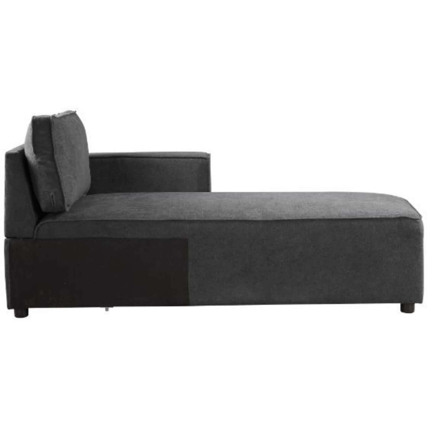 Modular Chaise w/2 Pillows, Gray Fabric
