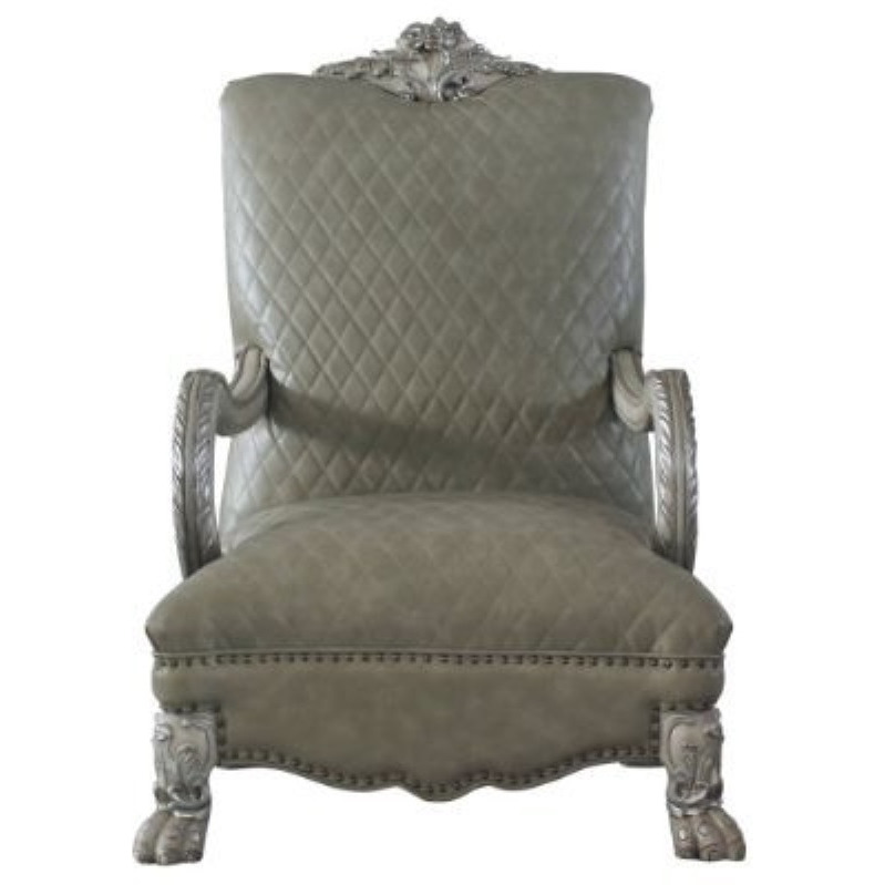 Accent Chair, Vintage Bone White & PU