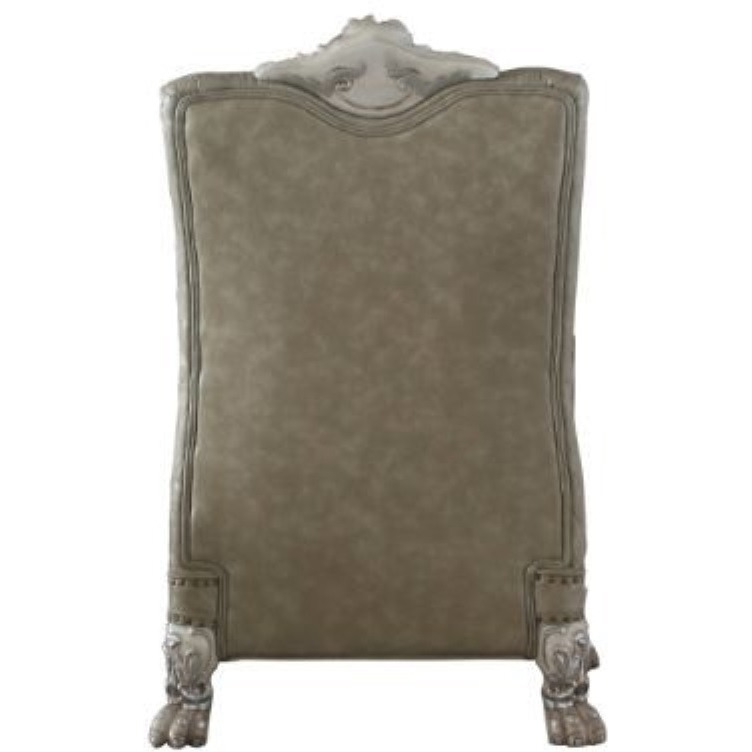 Accent Chair, Vintage Bone White & PU