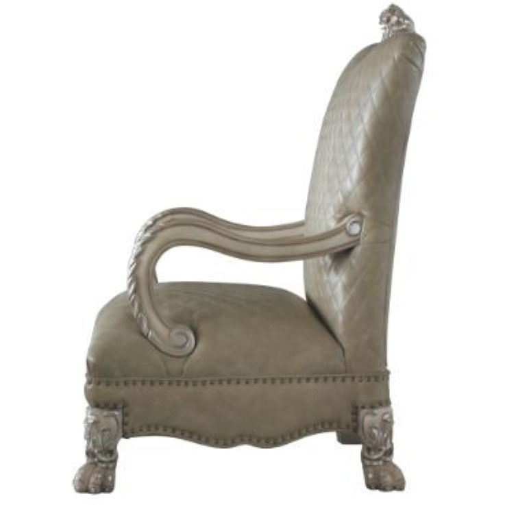 Accent Chair, Vintage Bone White & PU