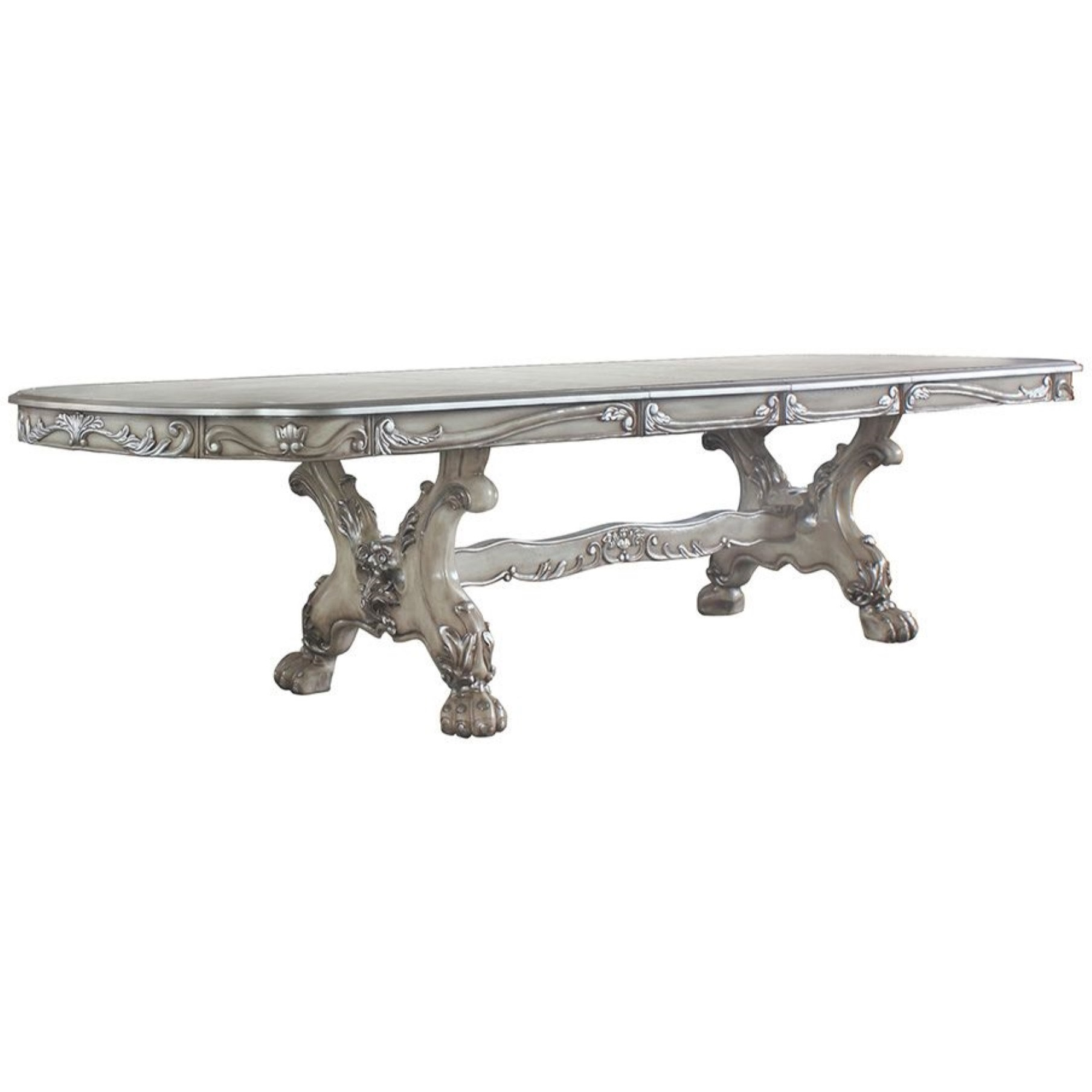 Dining Table (136&quotL), Vintage Bone White
