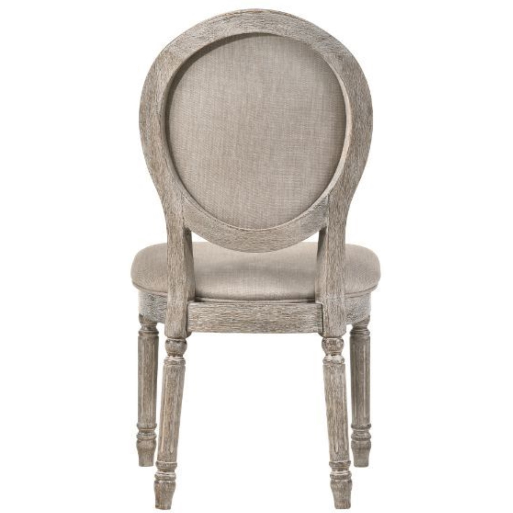 Side Chair, Tan Fabric & Salvaged Light Oak Finish