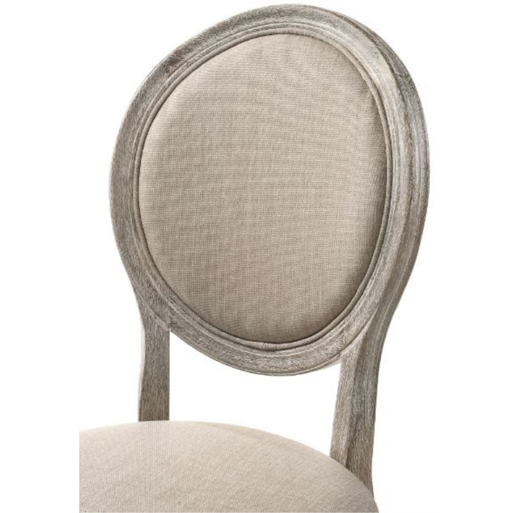 Side Chair, Tan Fabric & Salvaged Light Oak Finish
