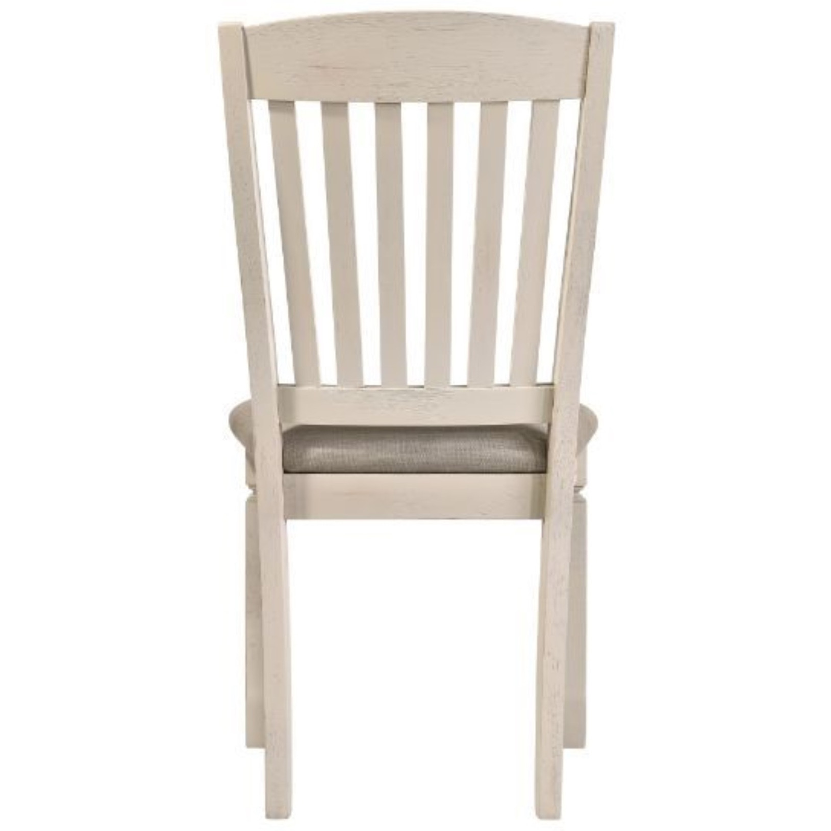 Side Chair, Tan Fabric & Cream Finish