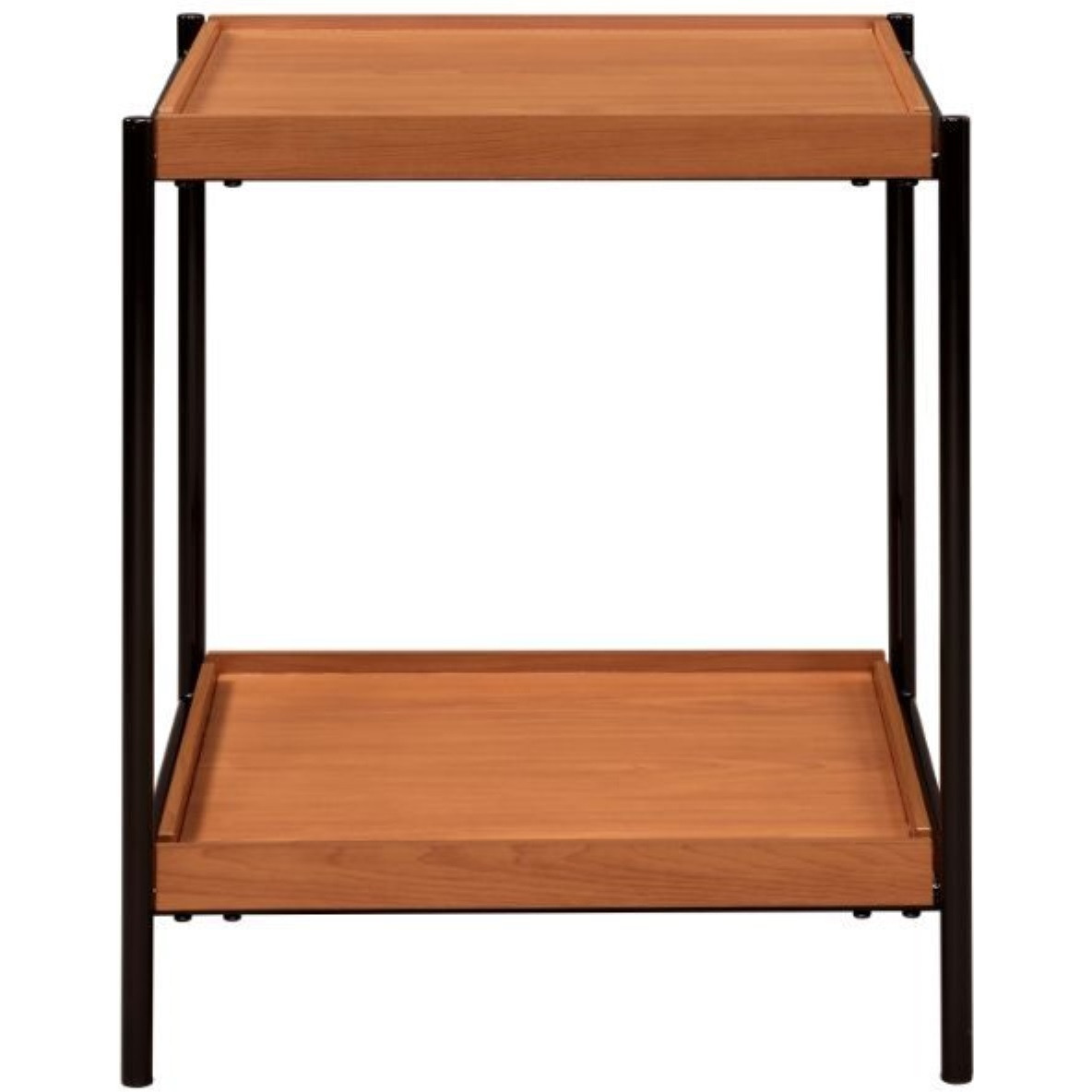 End Table, Honey Oak & Black