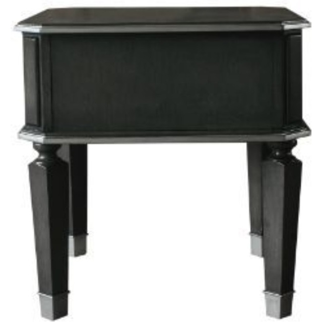 End Table, Charcoal & Light Gray Finish
