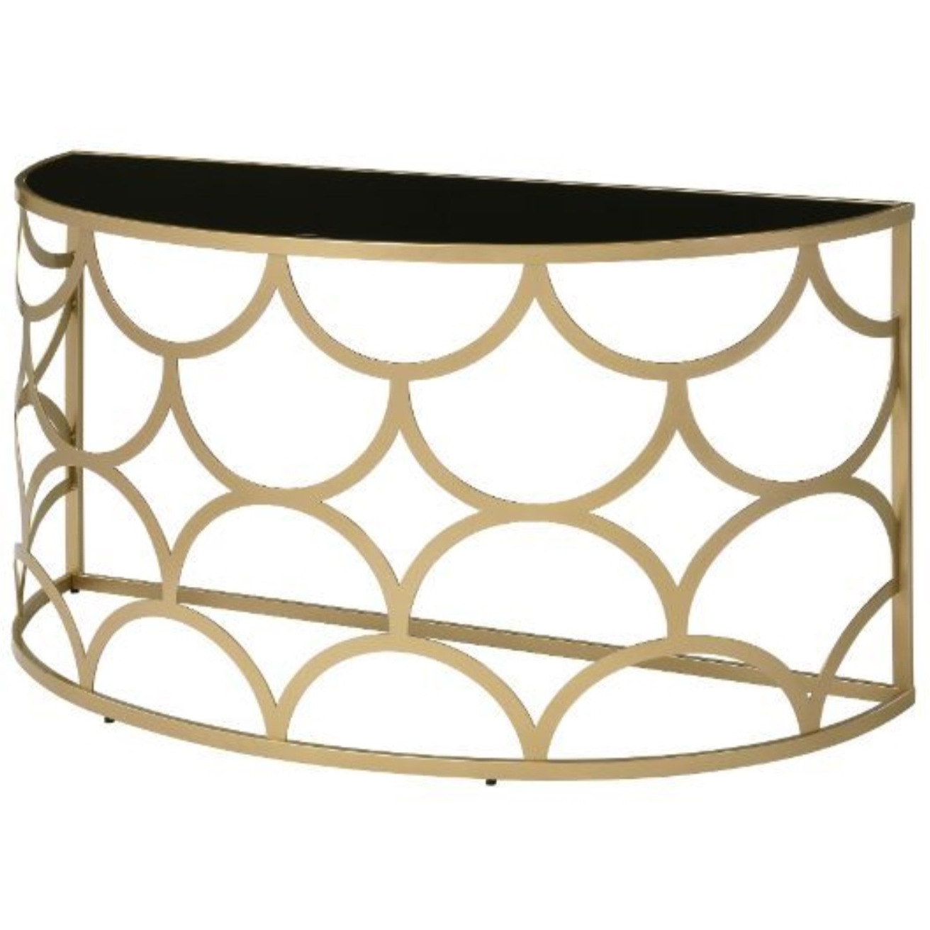 Console Table, Gold Finish