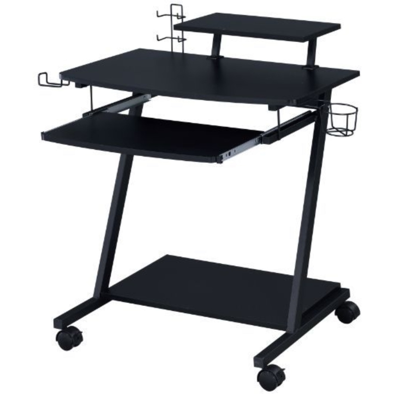 Gaming Table, Black Finish