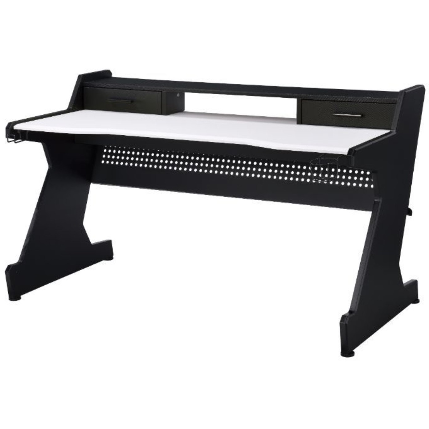 Gaming Table, Black & White Finish