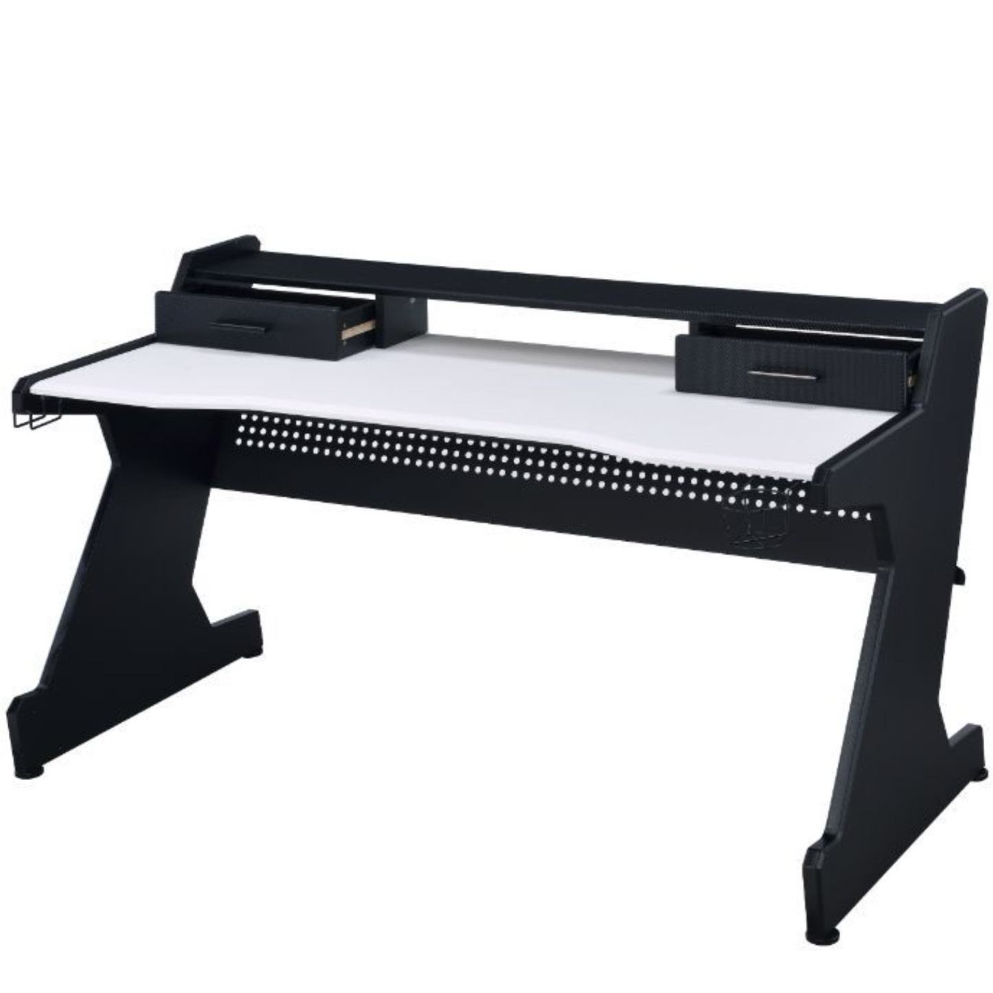 Gaming Table, Black & White Finish