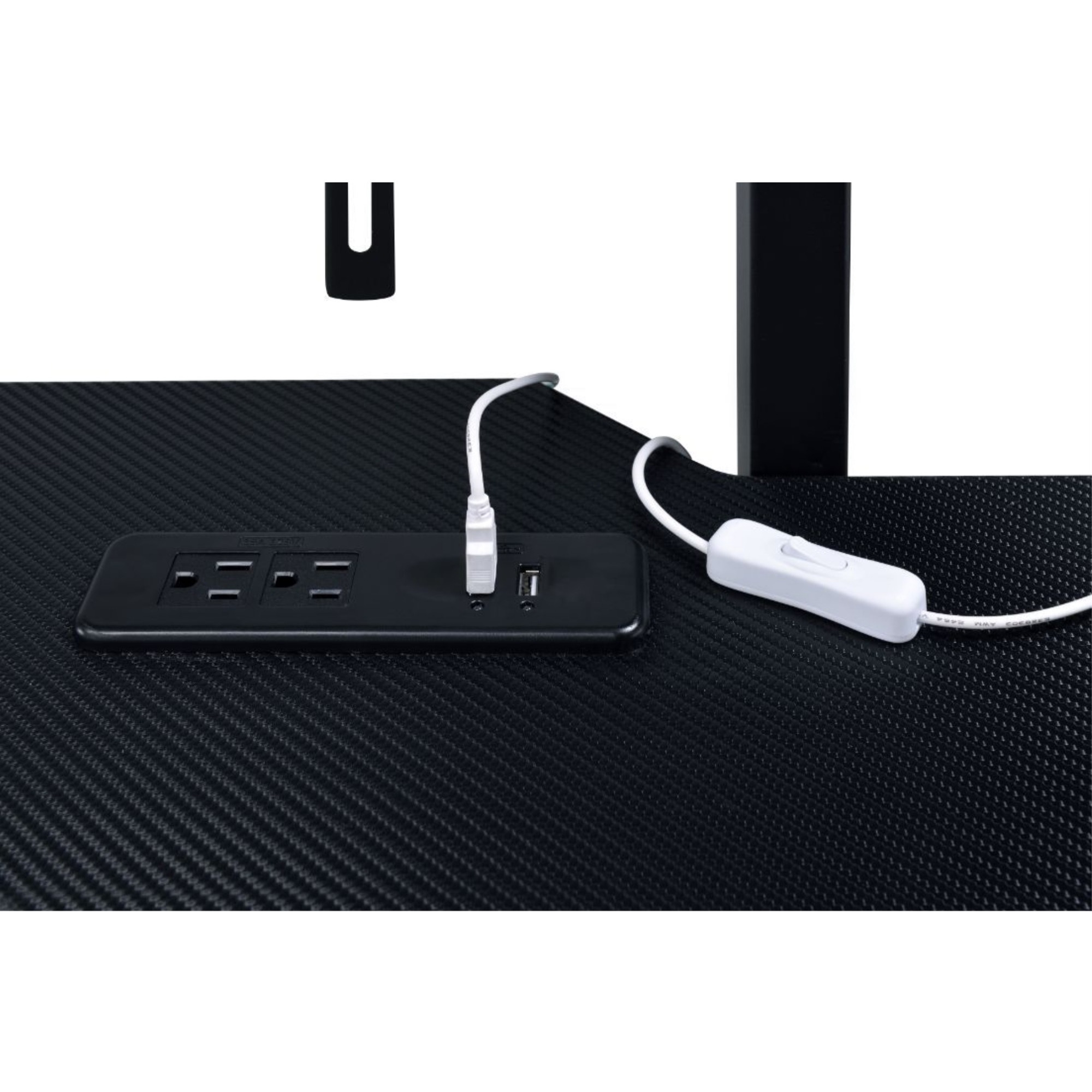 Gaming Table w/USB Port, Black Finish