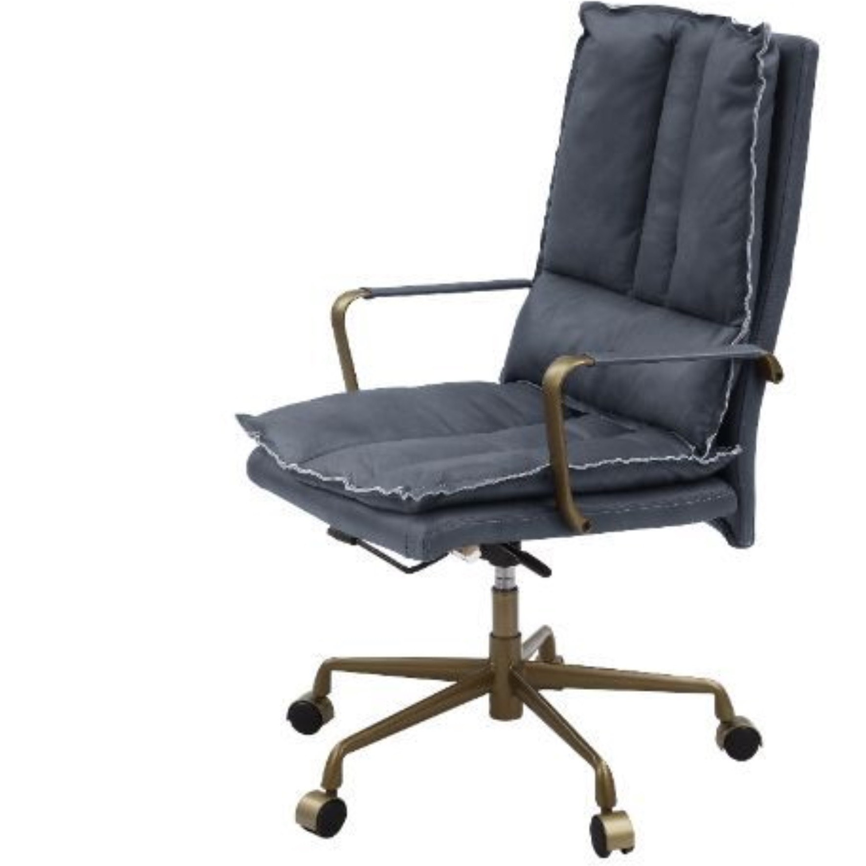 Office Chair, Gray Leather