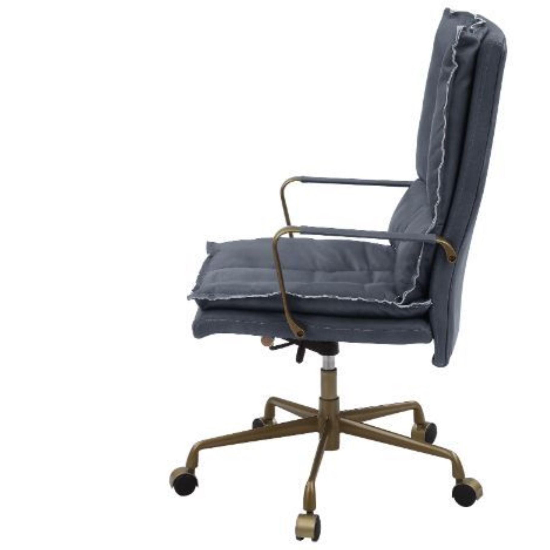 Office Chair, Gray Leather