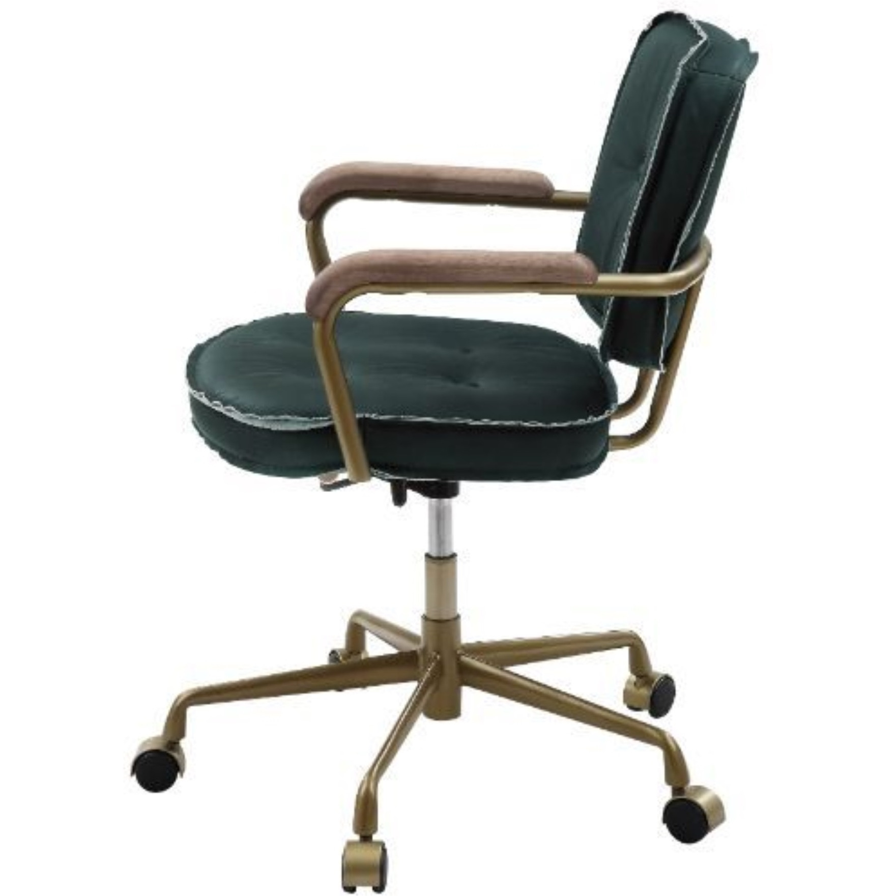 Office Chair, Emerald Green Leather