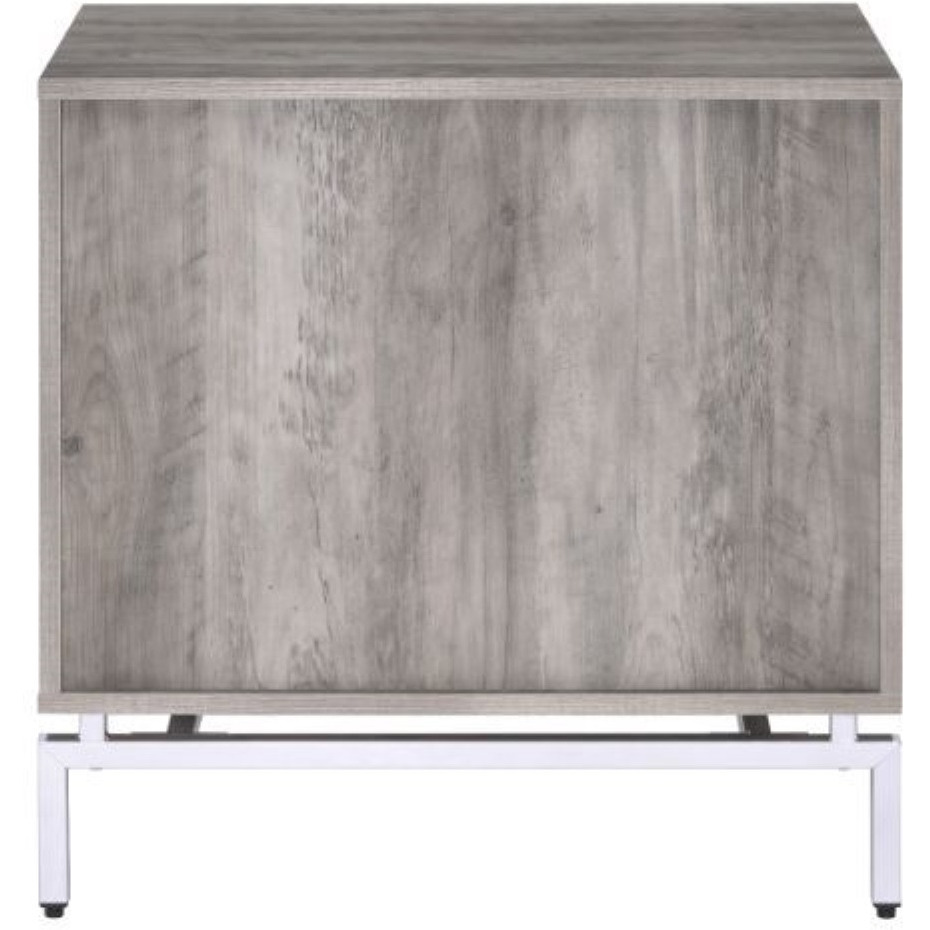 Accent Table, Weathered Gray Oak & White