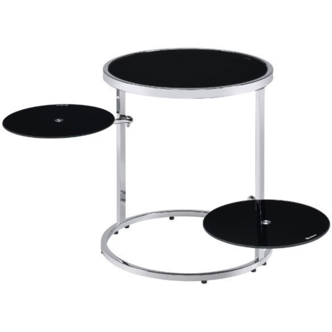 Accent Table, Black & Chrome Finish