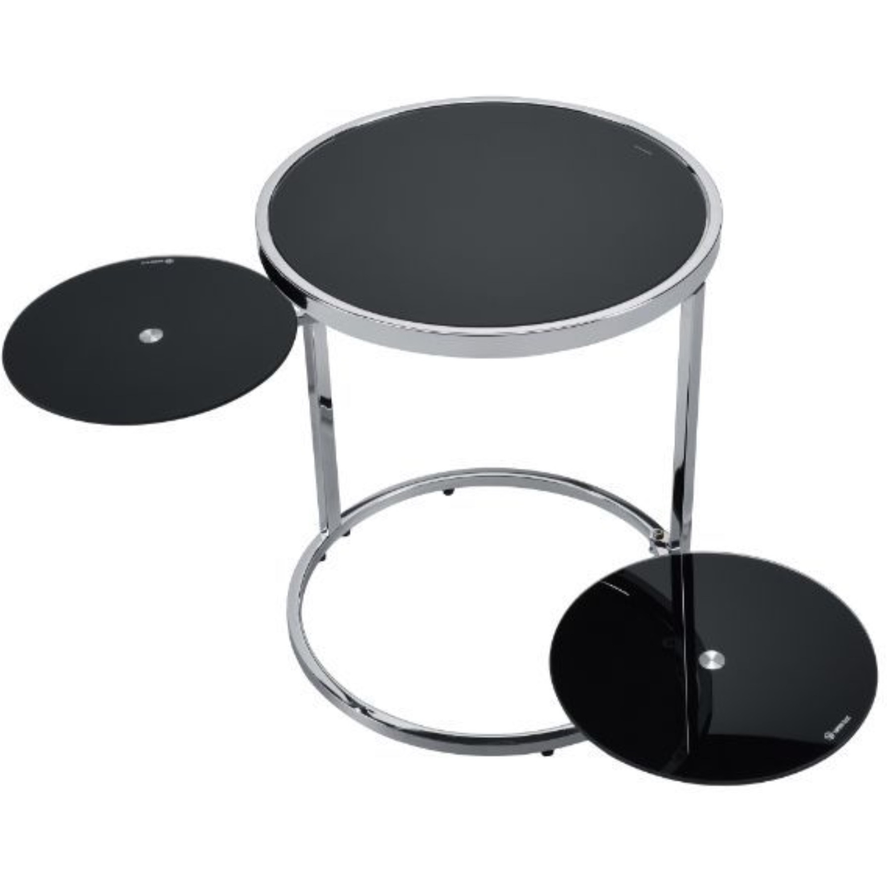 Accent Table, Black & Chrome Finish