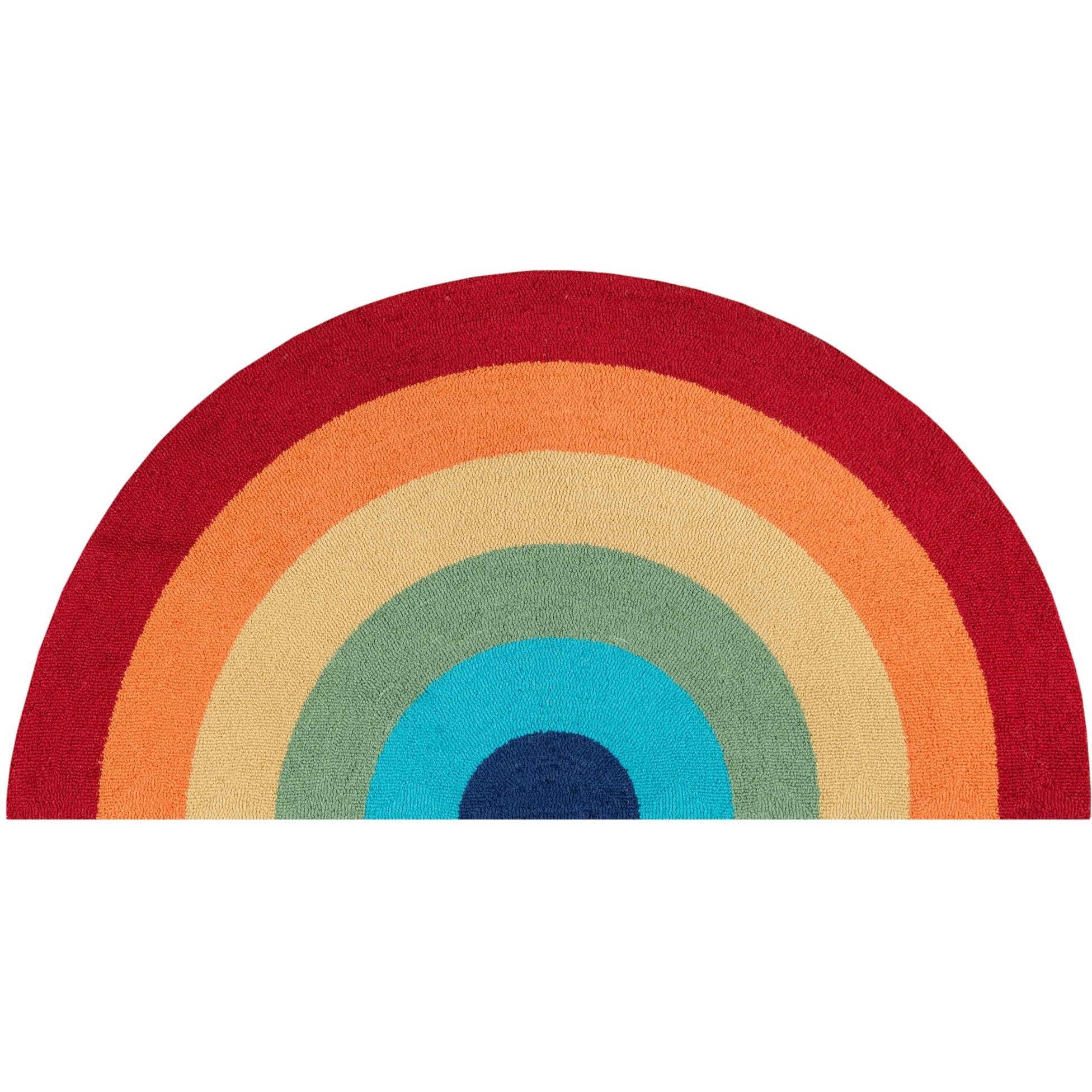 Novogratz Cucina CNA12 Multi Rainbow 1'5" X 2'10" Half Moon