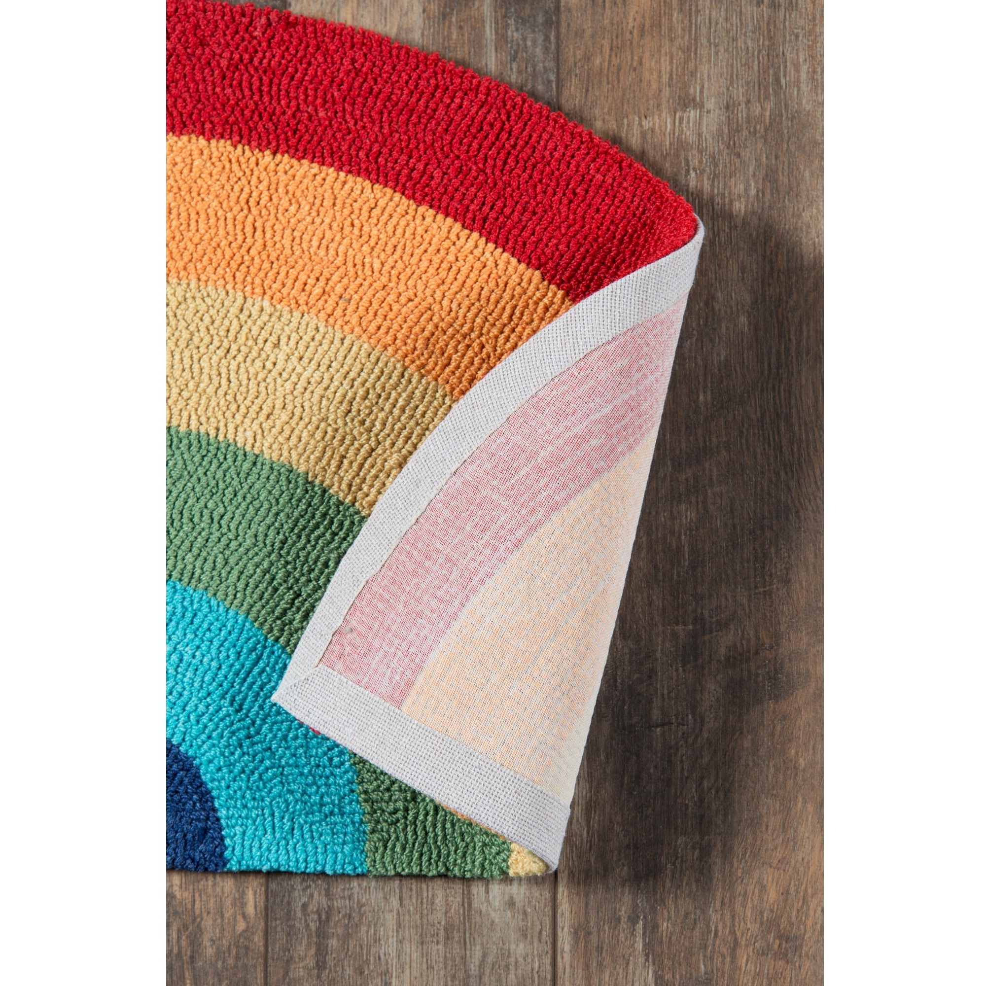 Novogratz Cucina CNA12 Multi Rainbow 1'5" X 2'10" Half Moon