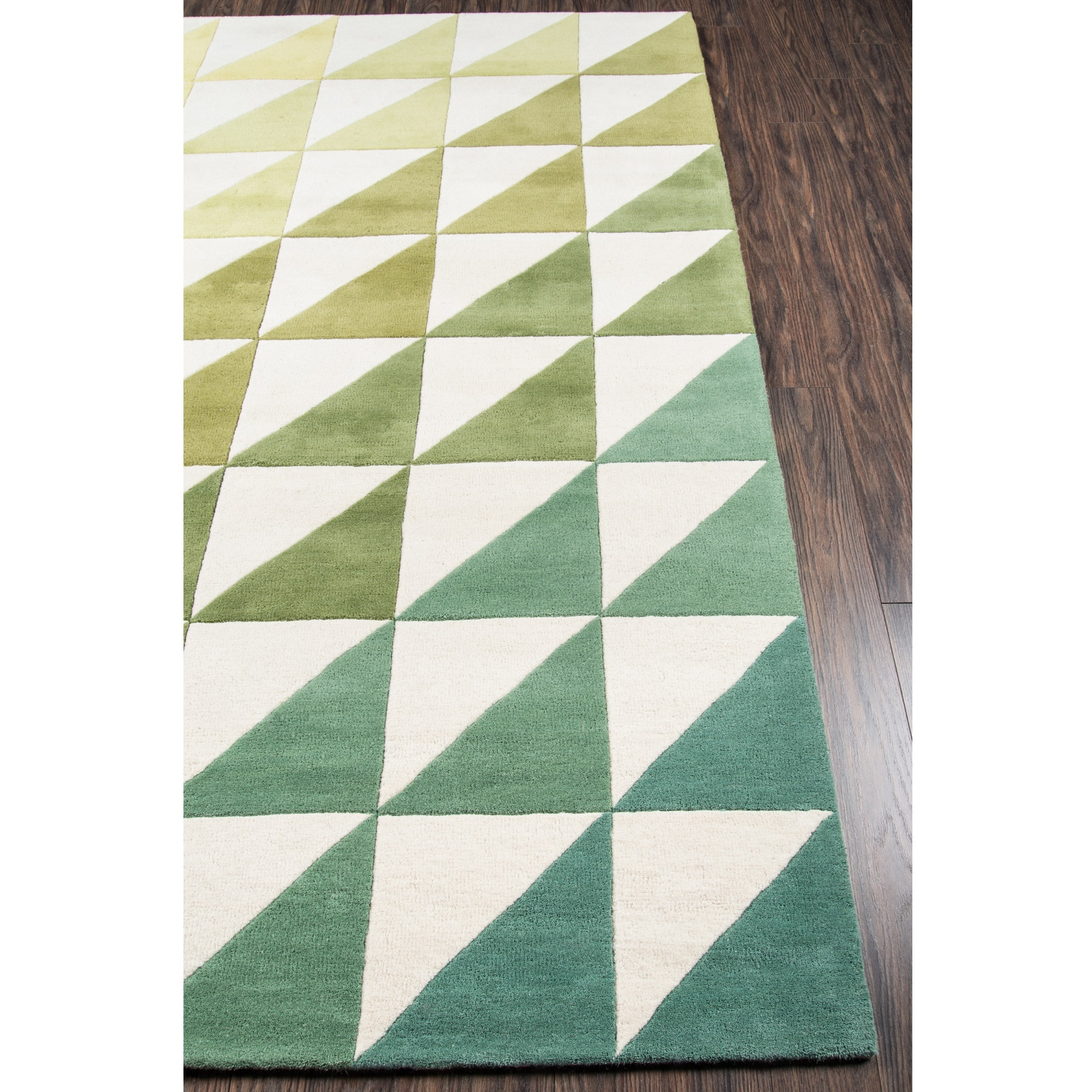Novogratz Delmar DEL-6 Lime Agatha Side Triangle 2'3" X 8' Runner