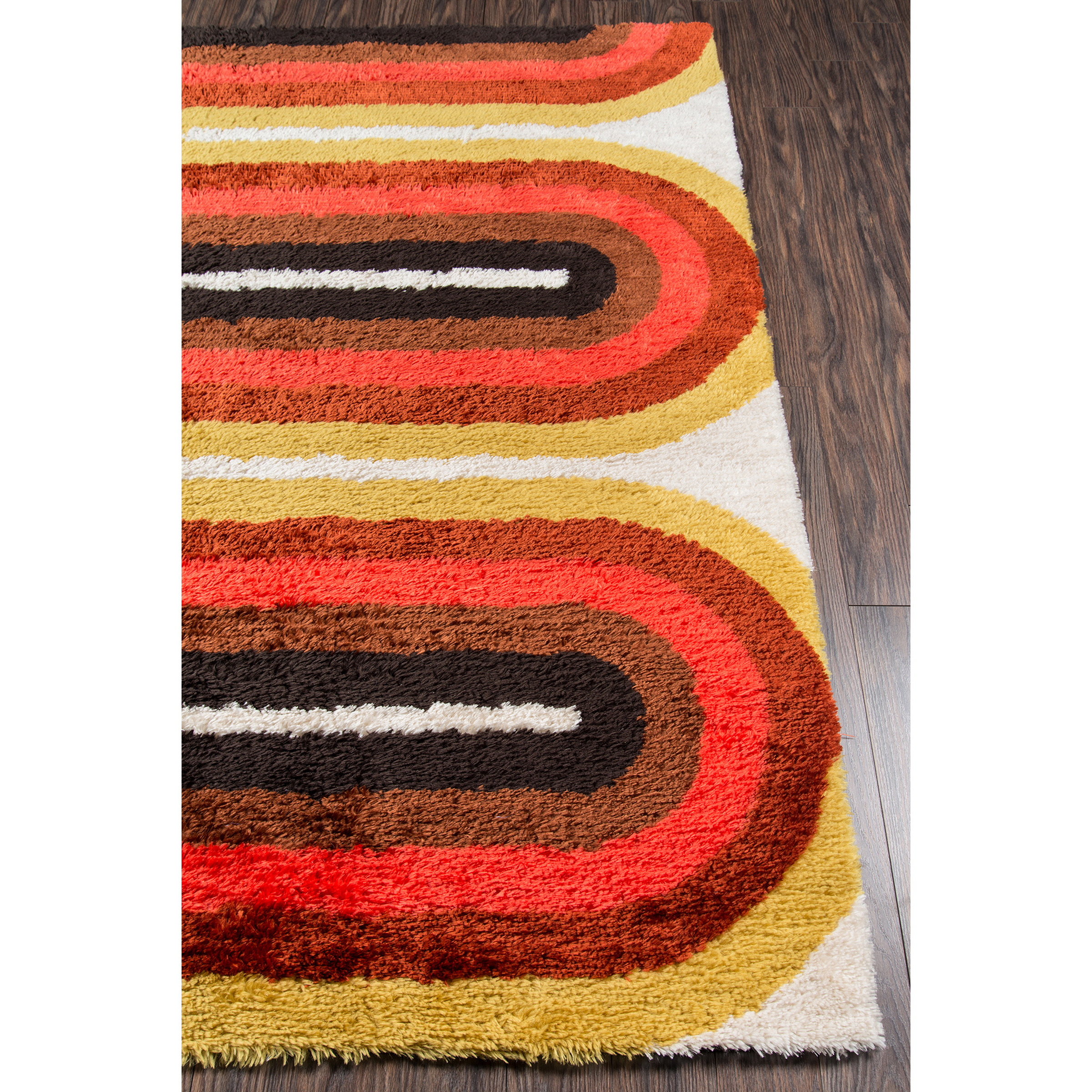 Novogratz Retro RET-2 Red Retro Wave 5' X 7'6"