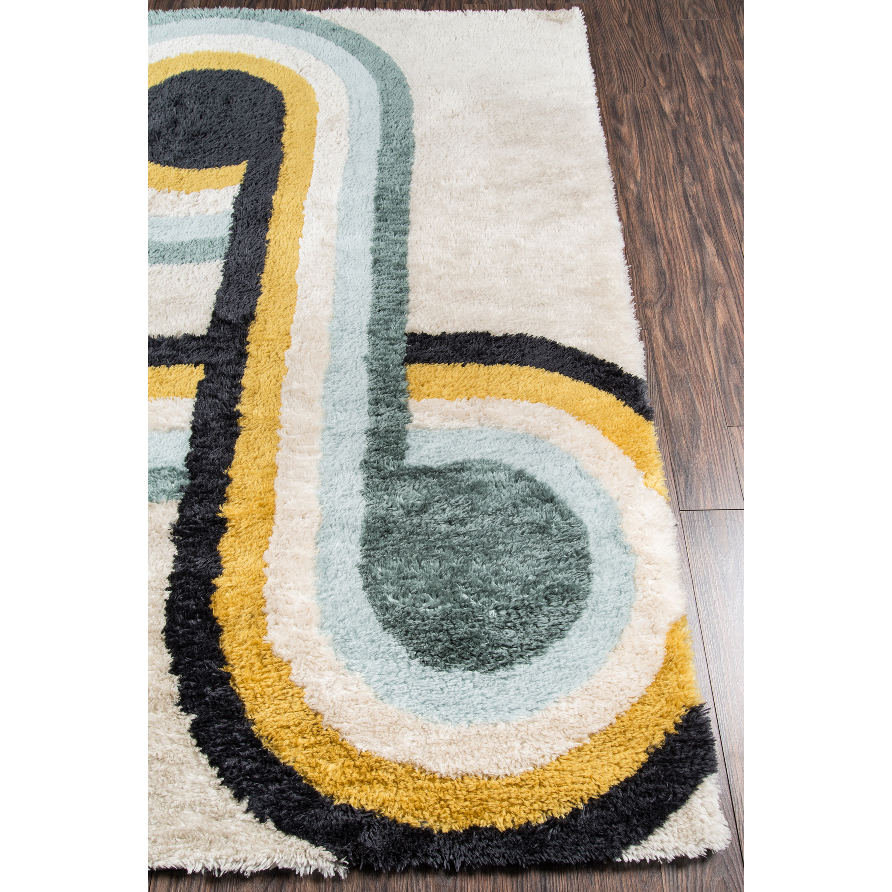 Novogratz Retro RET-3 Blue Bullseye 2'3" X 7'6" Runner