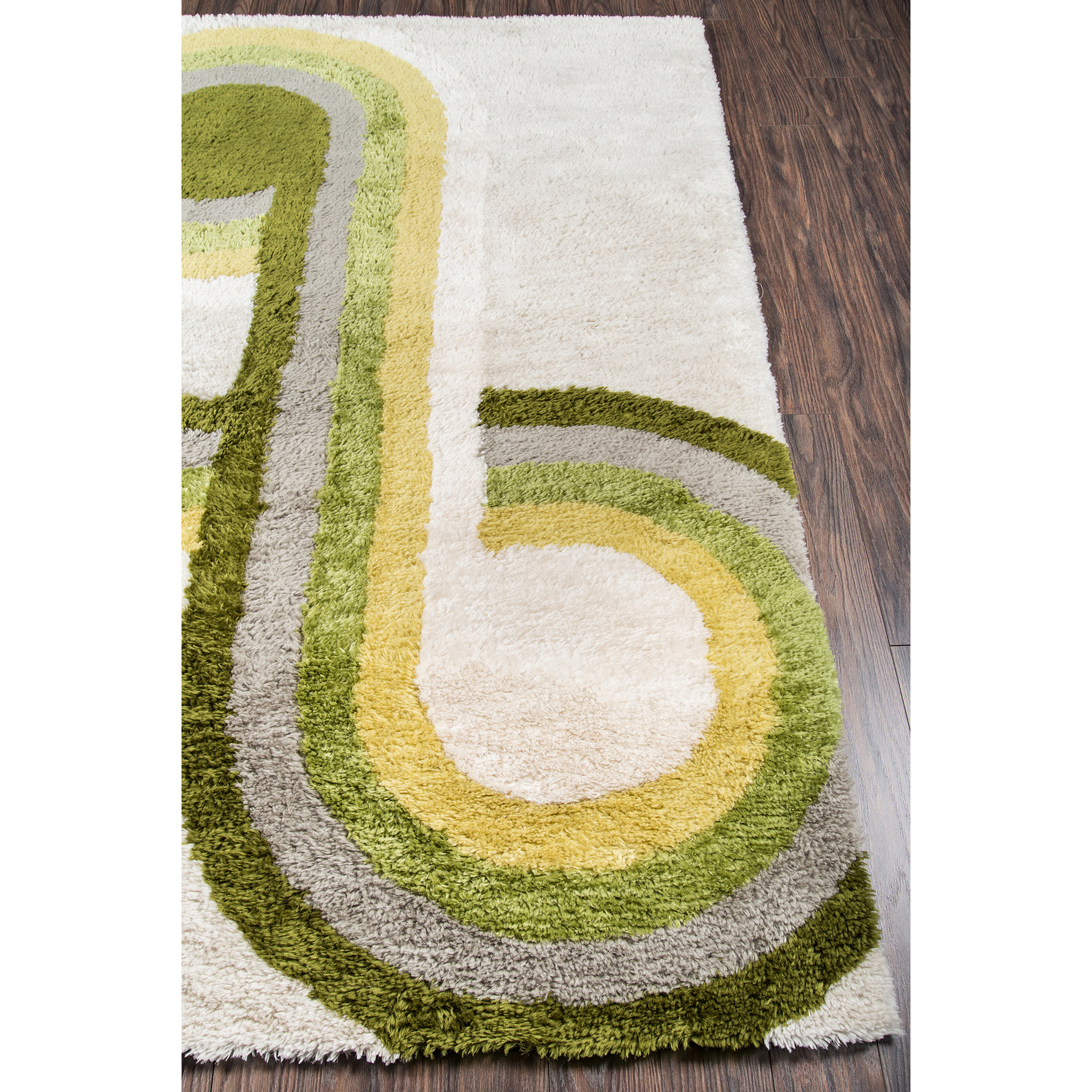 Novogratz Retro RET-3 Green Bullseye 3'6" X 5'6"