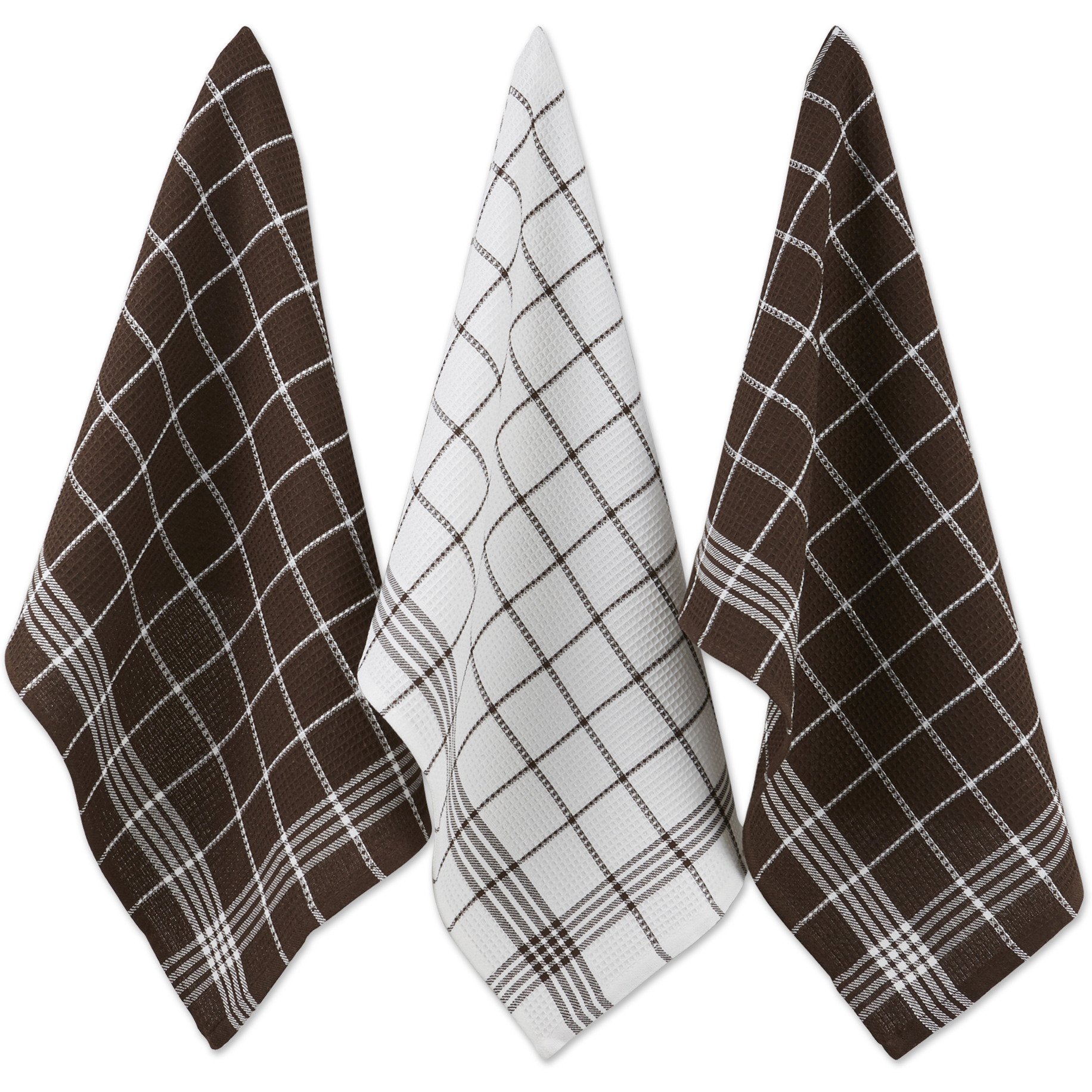 J&M Mocha Waffle Weave Dishtowel (Set of 6)