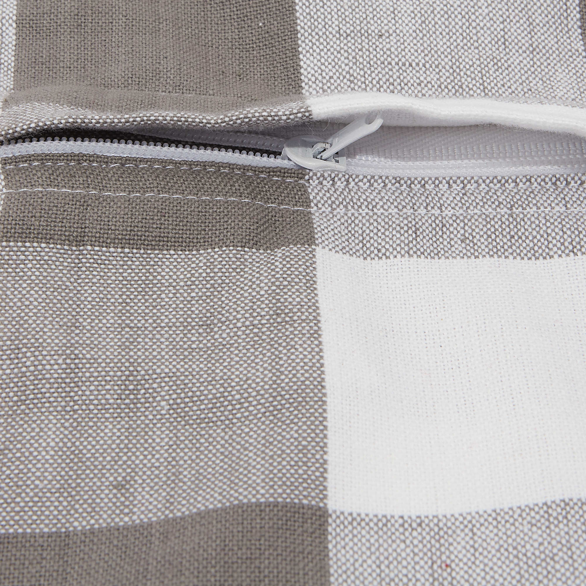 DII Assorted Gray/White Gingham/Buffalo Check Pillow Cover 18x18 Set/4