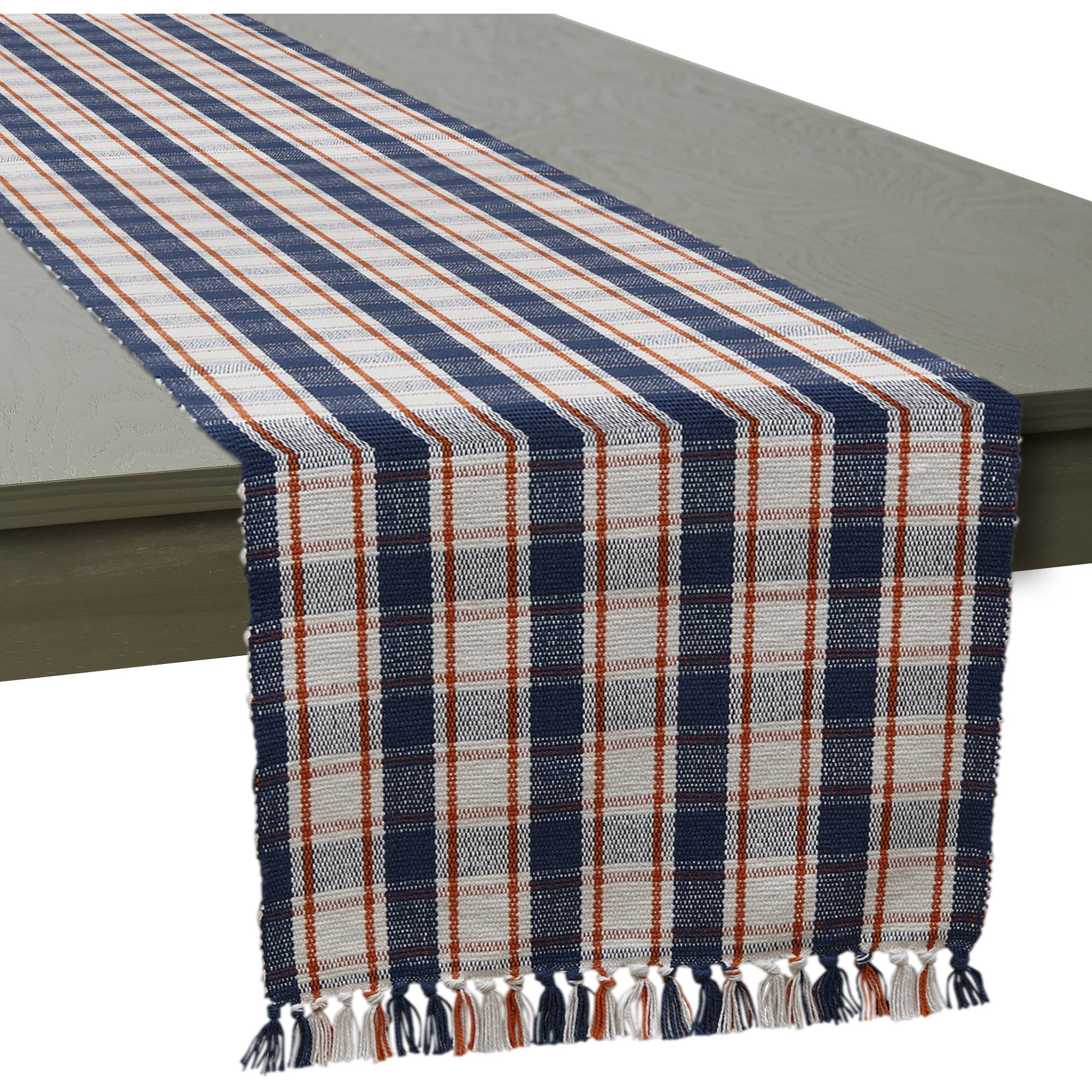 DII Autumn Farmhouse Plaid Table Runner 72