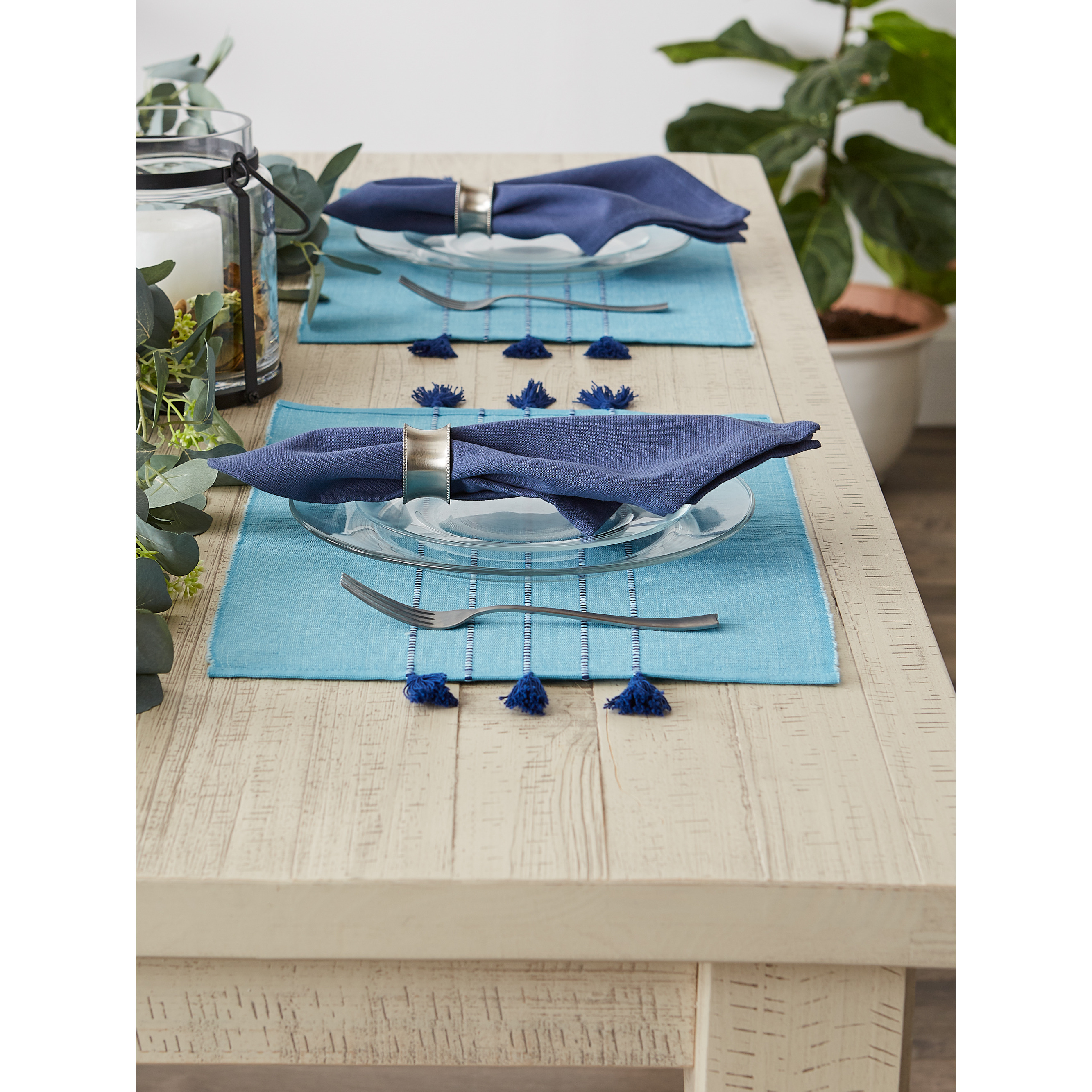 DII Thera Stripe Blue Placemat (Set of 6)