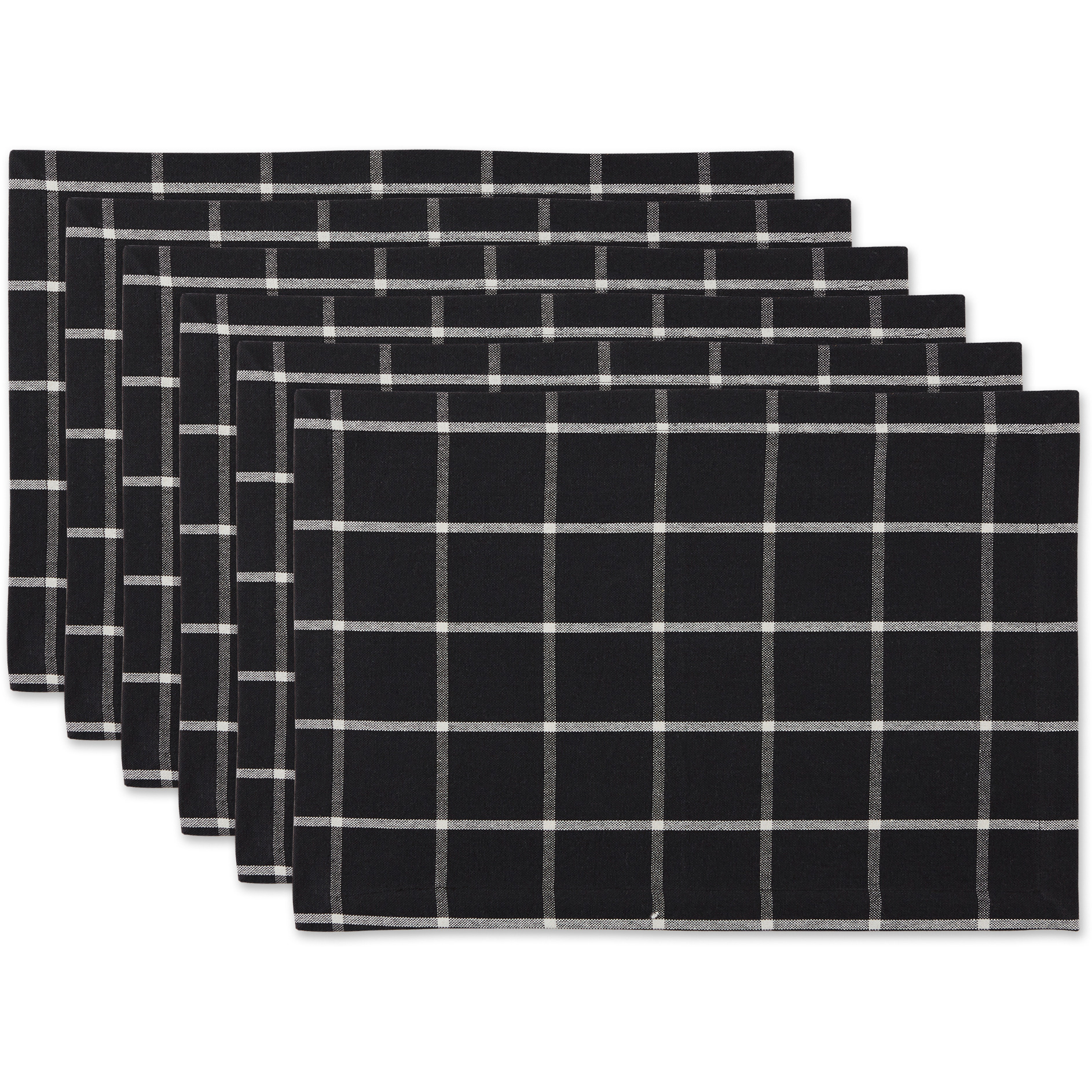 DII Black Check Placemat (Set of 6)